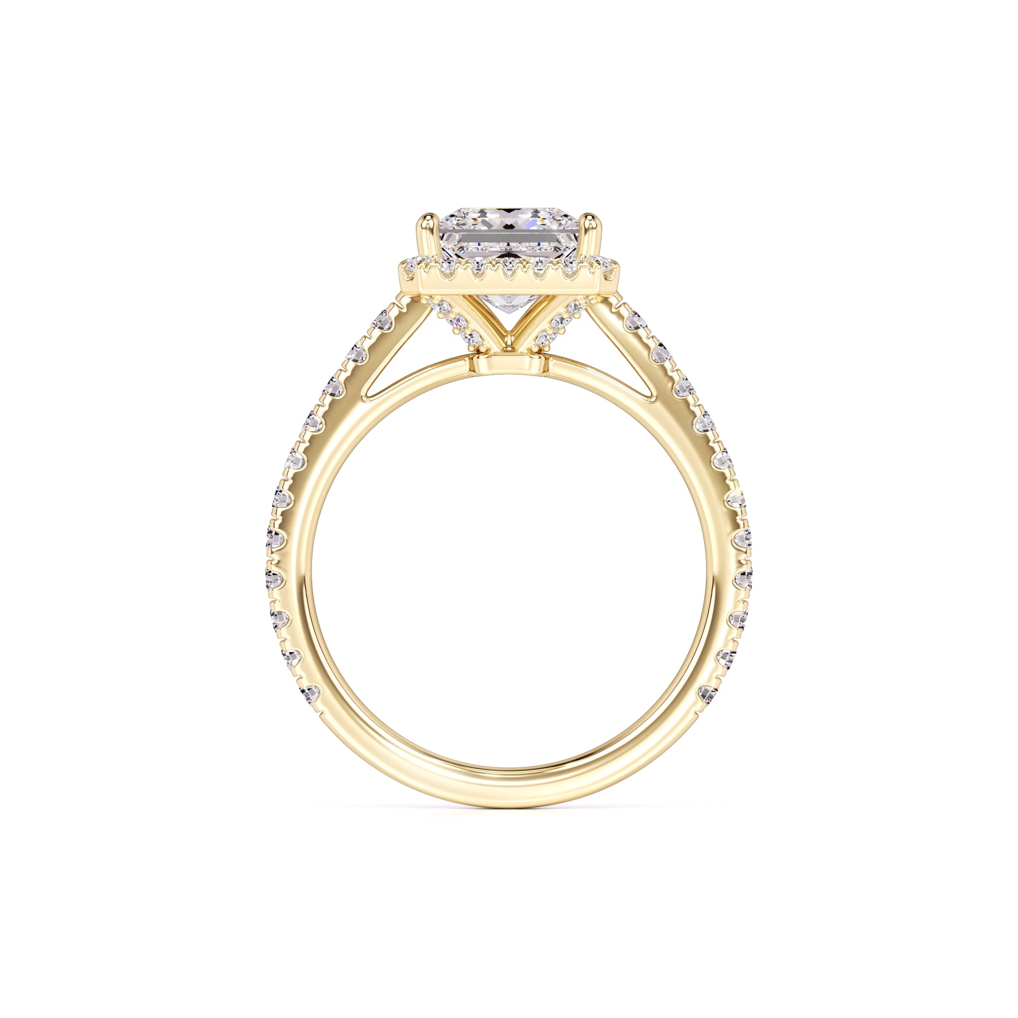 Emerson Moissanite & Lab Grown Diamond Ring | Yellow Gold | 4