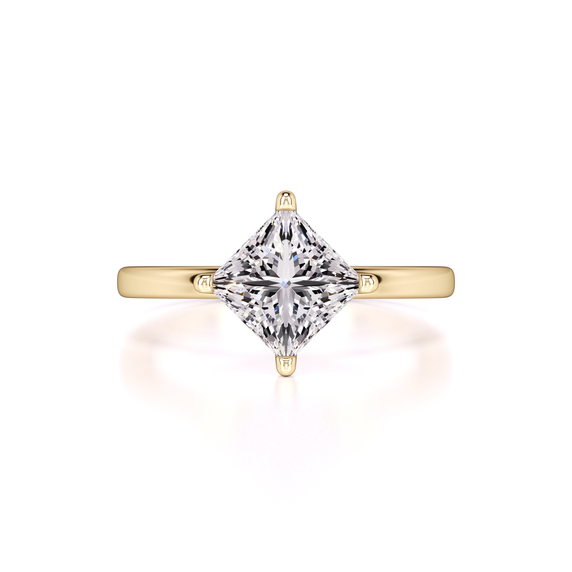 Eloise Moissanite Ring | Yellow Gold | 1