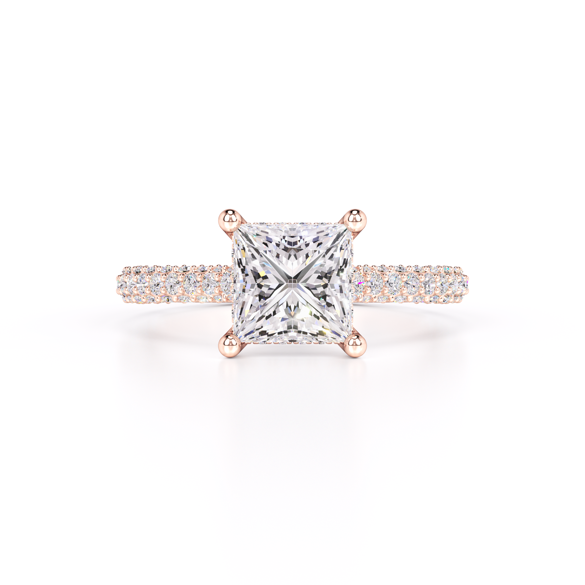 Kendall Moissanite & Lab Grown Diamond Ring | Rose Gold | 1