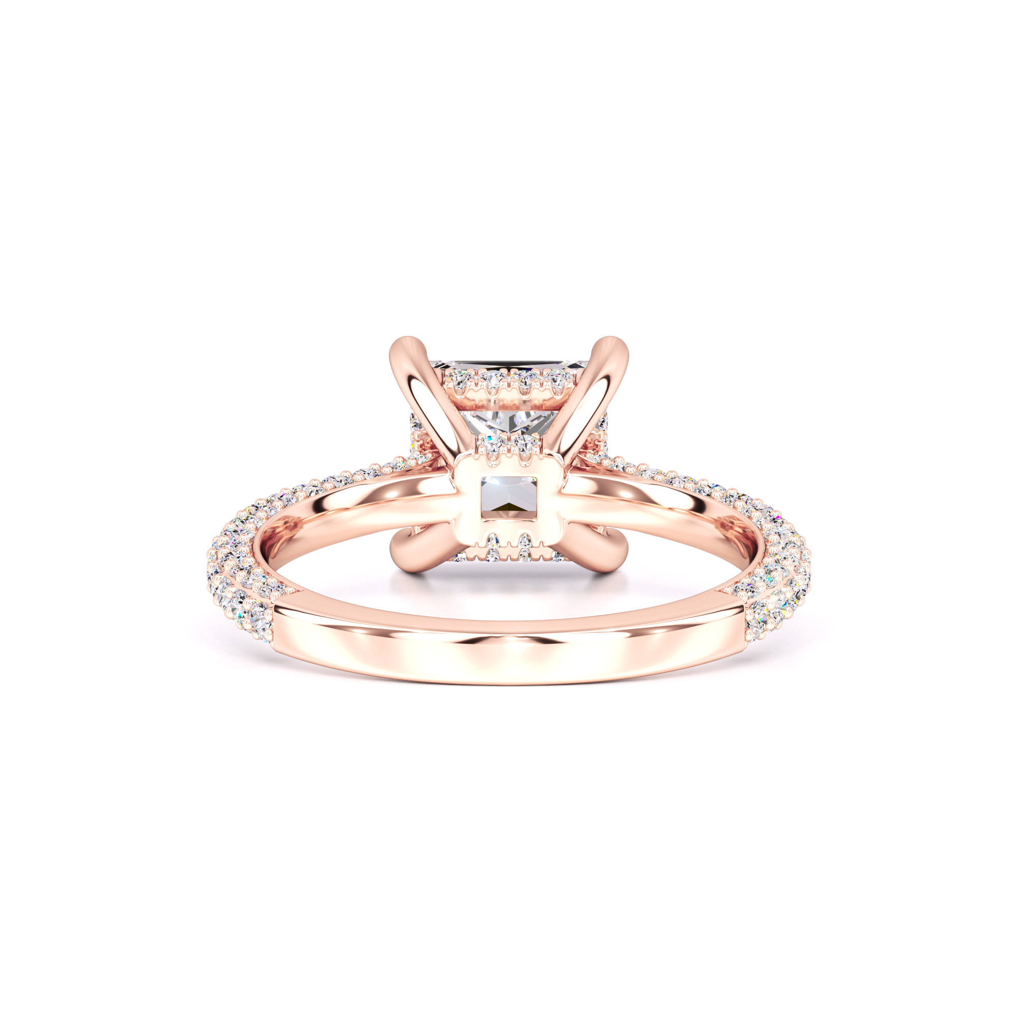 Kendall Moissanite & Lab Grown Diamond Ring | Rose Gold | 3
