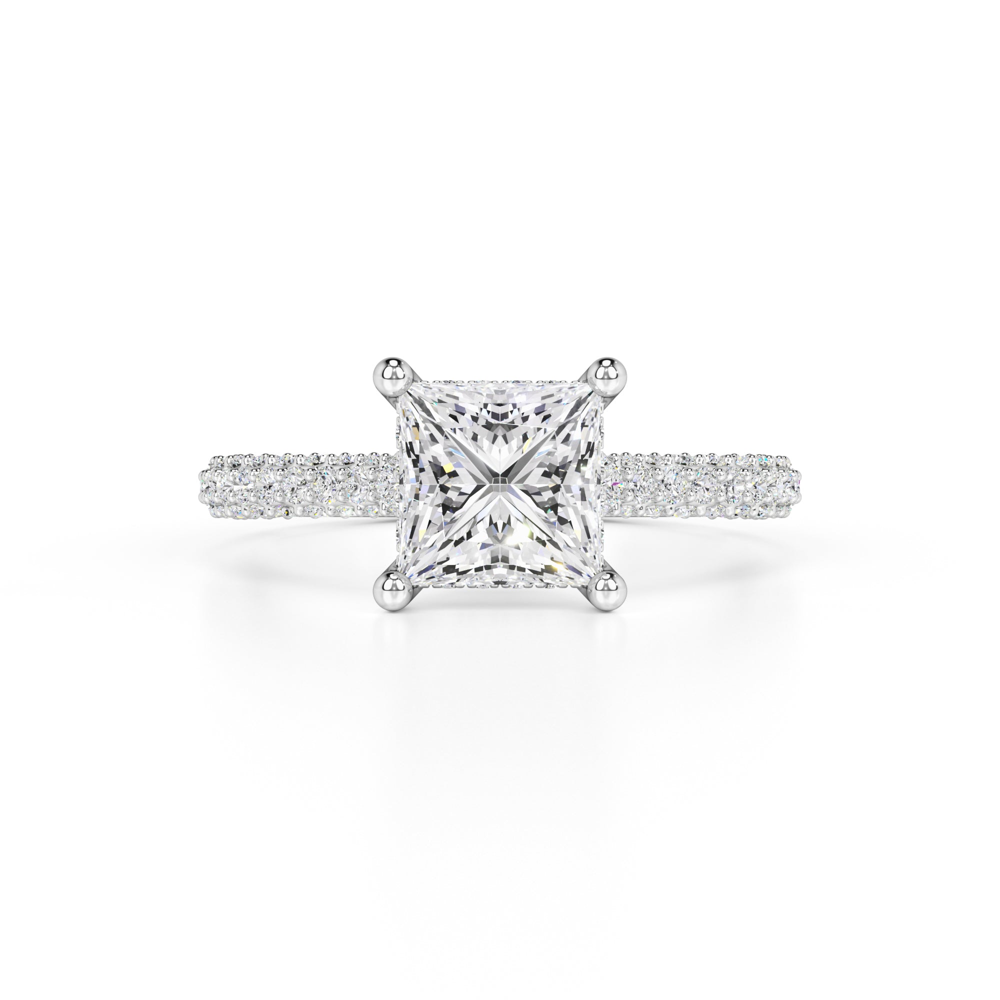 Kendall Moissanite & Lab Grown Diamond Ring | White Gold | 1