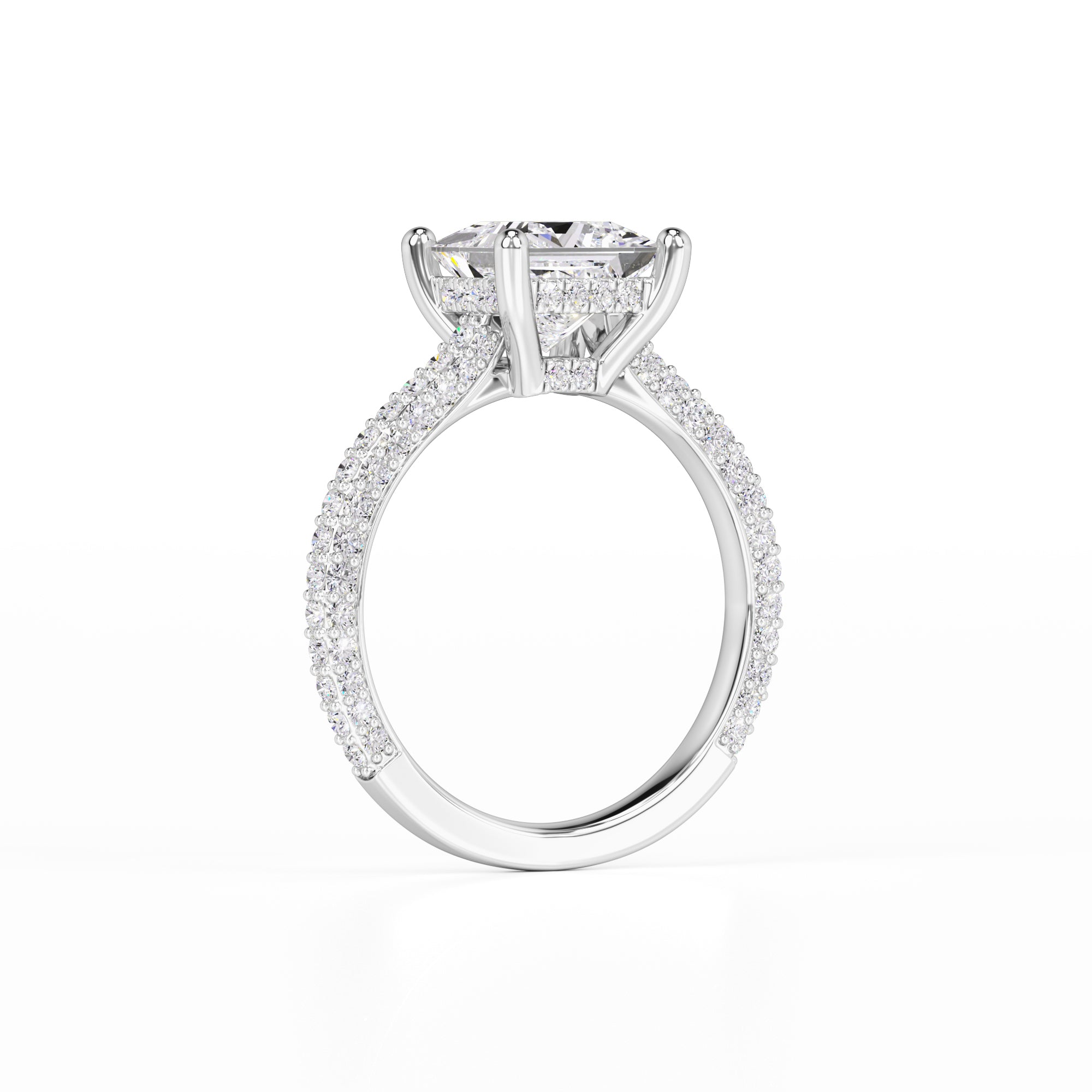 Kendall Moissanite & Lab Grown Diamond Ring | White Gold | 4