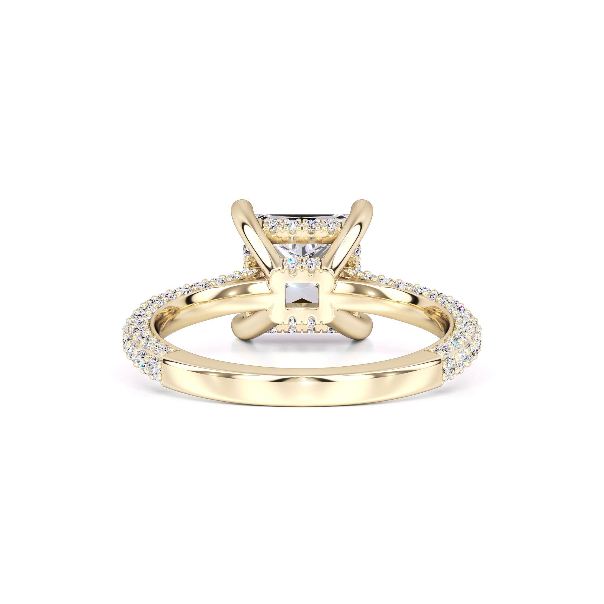 Kendall Moissanite & Lab Grown Diamond Ring | Yellow Gold | 3