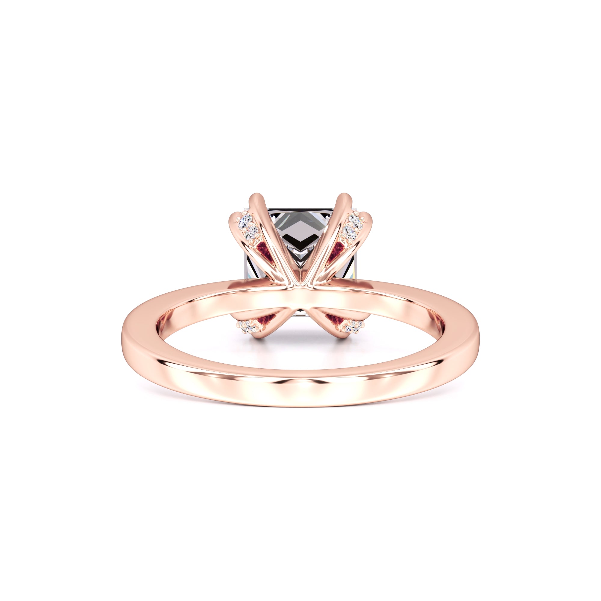 Eden Moissanite & Lab Grown Diamond Ring | Rose Gold | 3