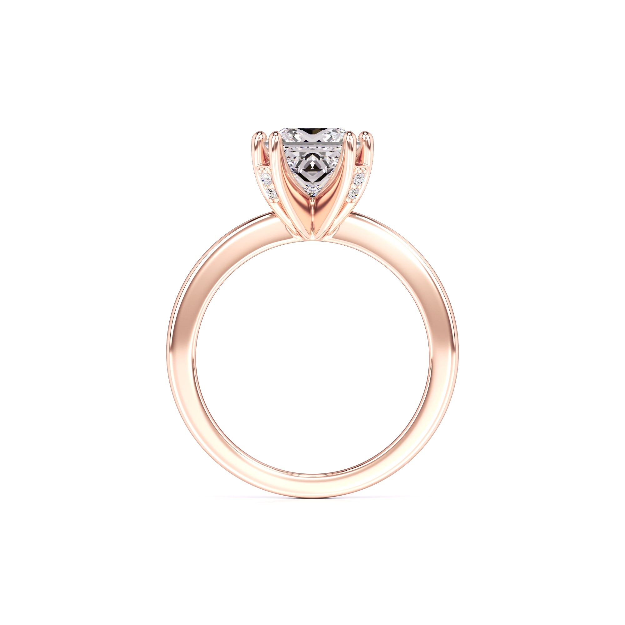 Eden Moissanite & Lab Grown Diamond Ring | Rose Gold | 4