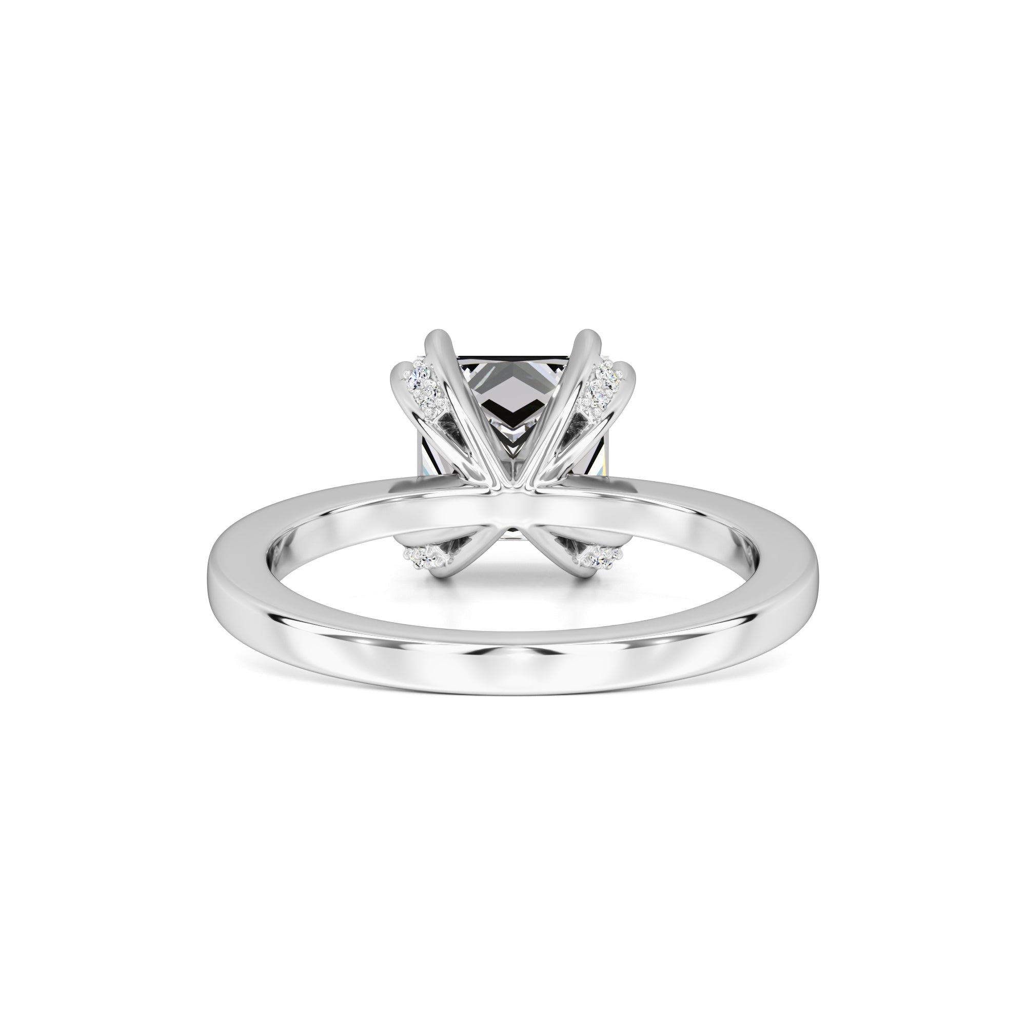Eden Moissanite & Lab Grown Diamond Ring | White Gold | 3