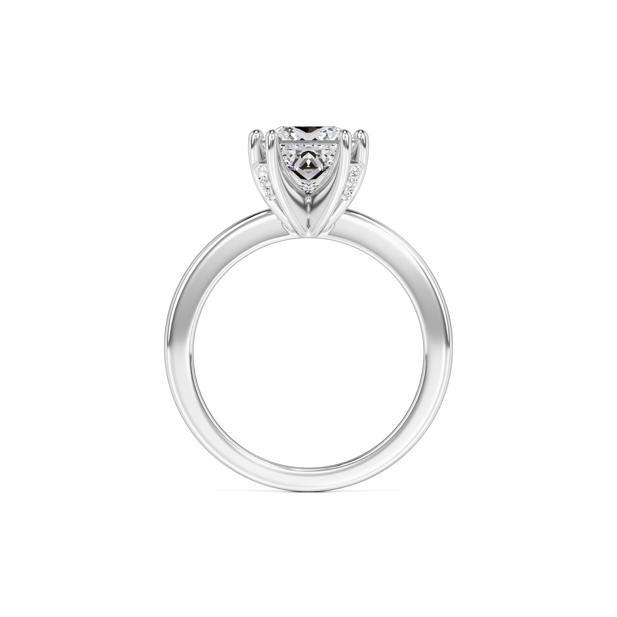 Eden Moissanite & Lab Grown Diamond Ring | White Gold | 4