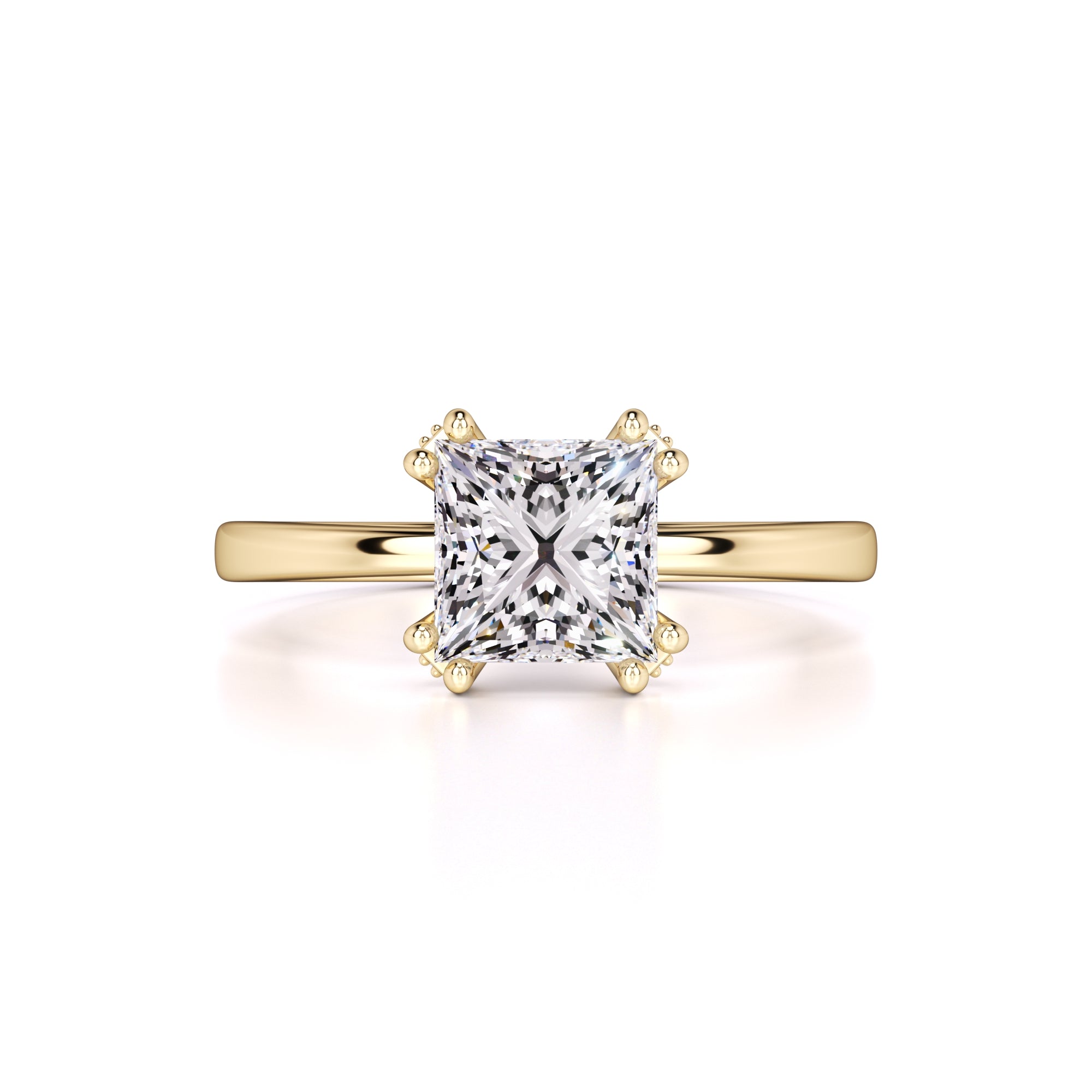 Eden Moissanite & Lab Grown Diamond Ring | Yellow Gold | 1
