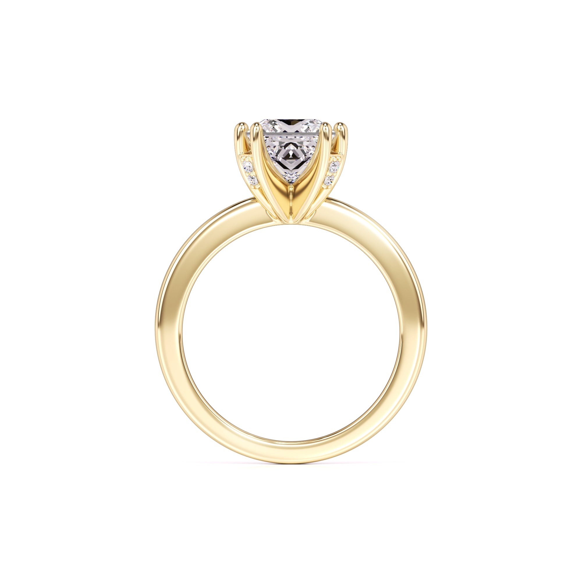 Eden Moissanite & Lab Grown Diamond Ring | Yellow Gold | 4