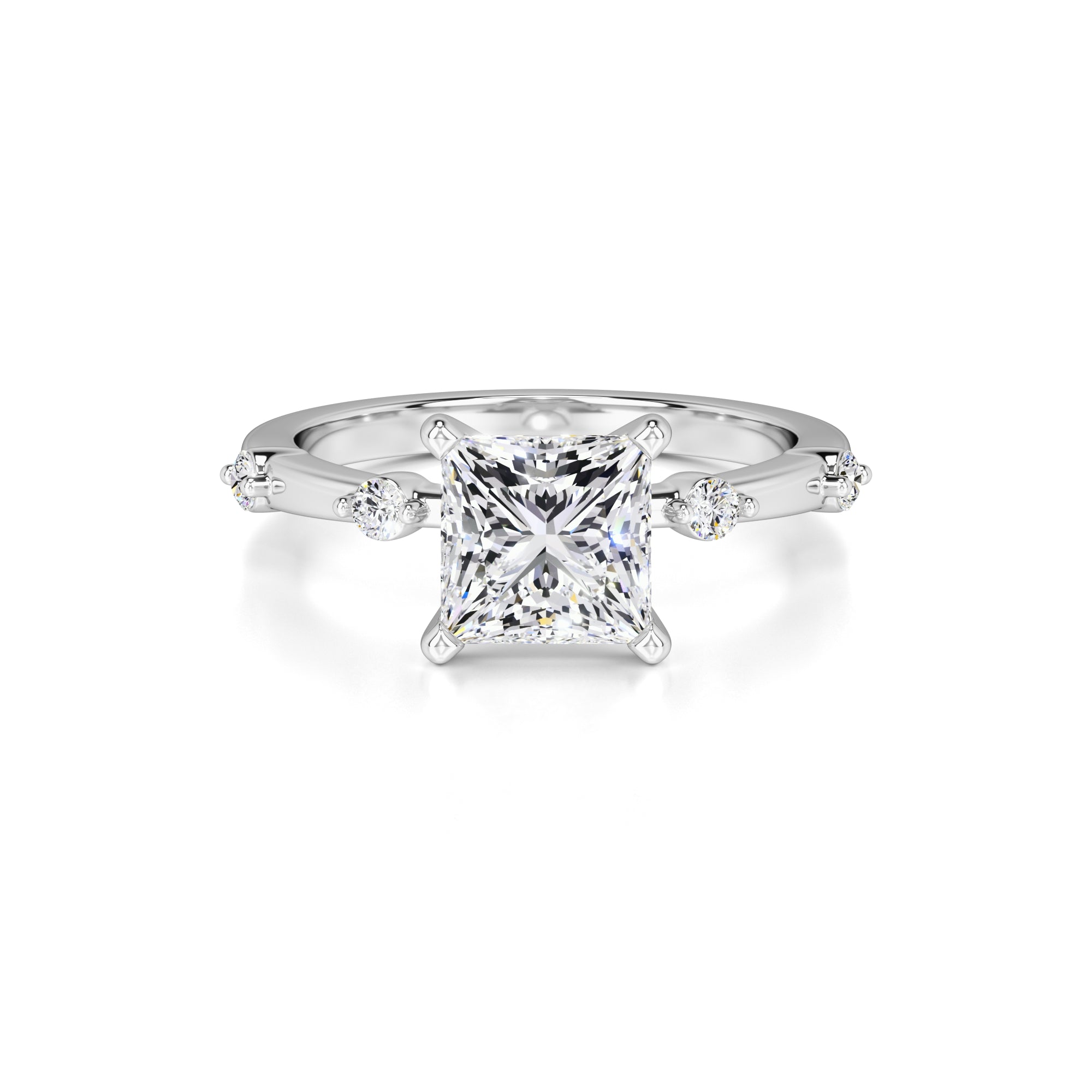 Nicole Lab Grown Diamond Ring | White Gold | 1