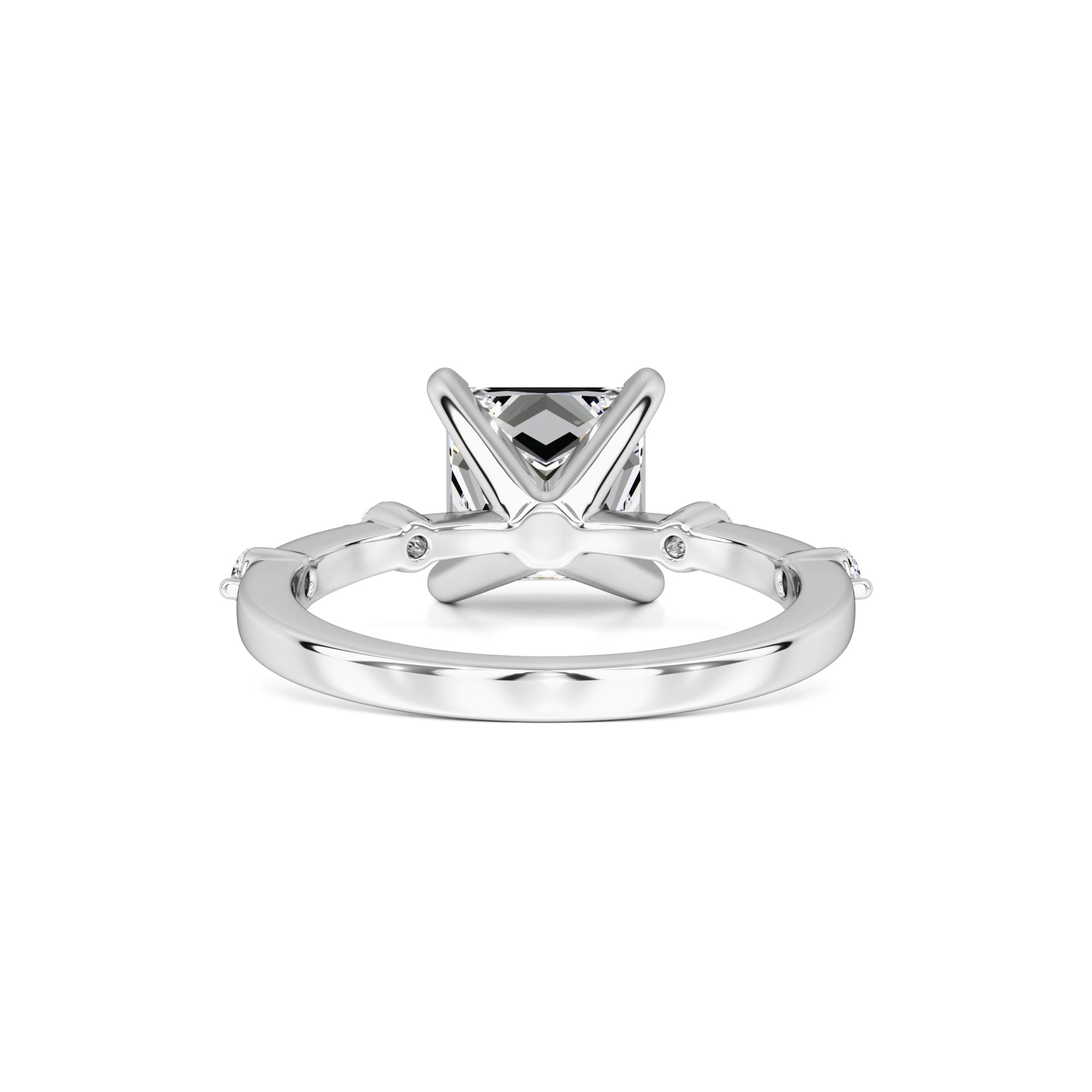 Nicole Moissanite & Lab Grown Diamond Ring | White Gold | 3