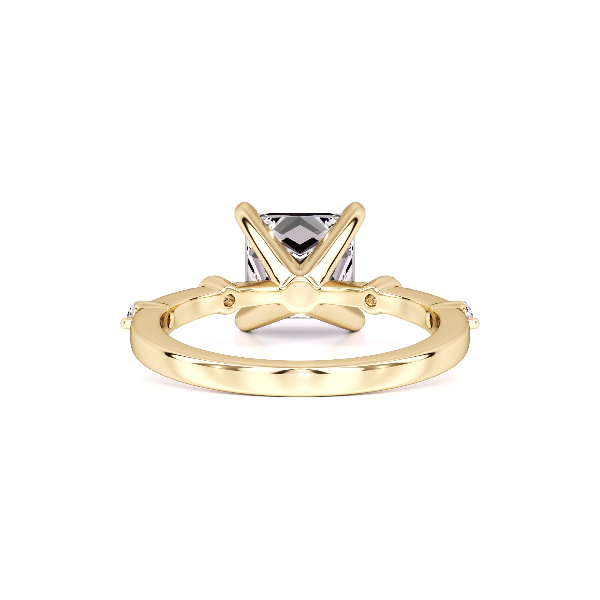 Nicole Moissanite & Lab Grown Diamond Ring | Yellow Gold | 3