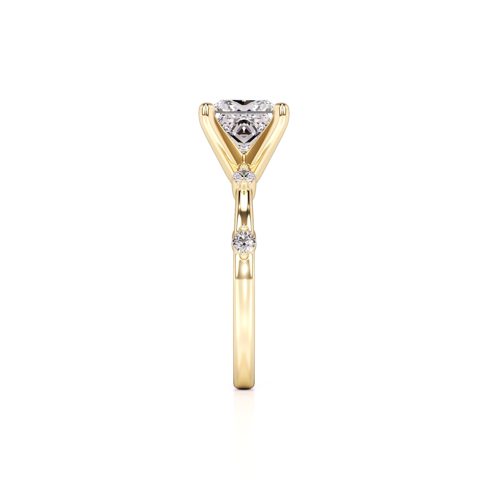 Nicole Lab Grown Diamond Ring | Yellow Gold | 4