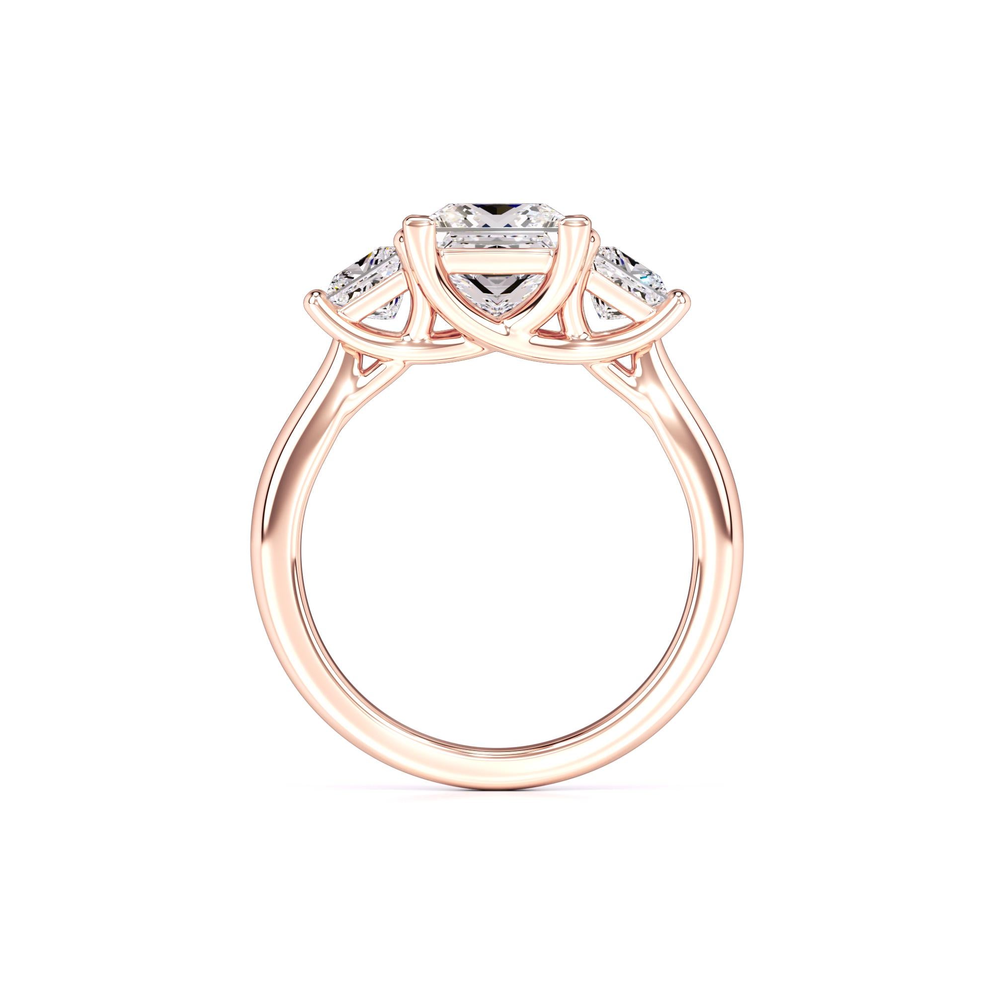 Lara Moissanite & Lab Grown Diamond Ring | Rose Gold | 4