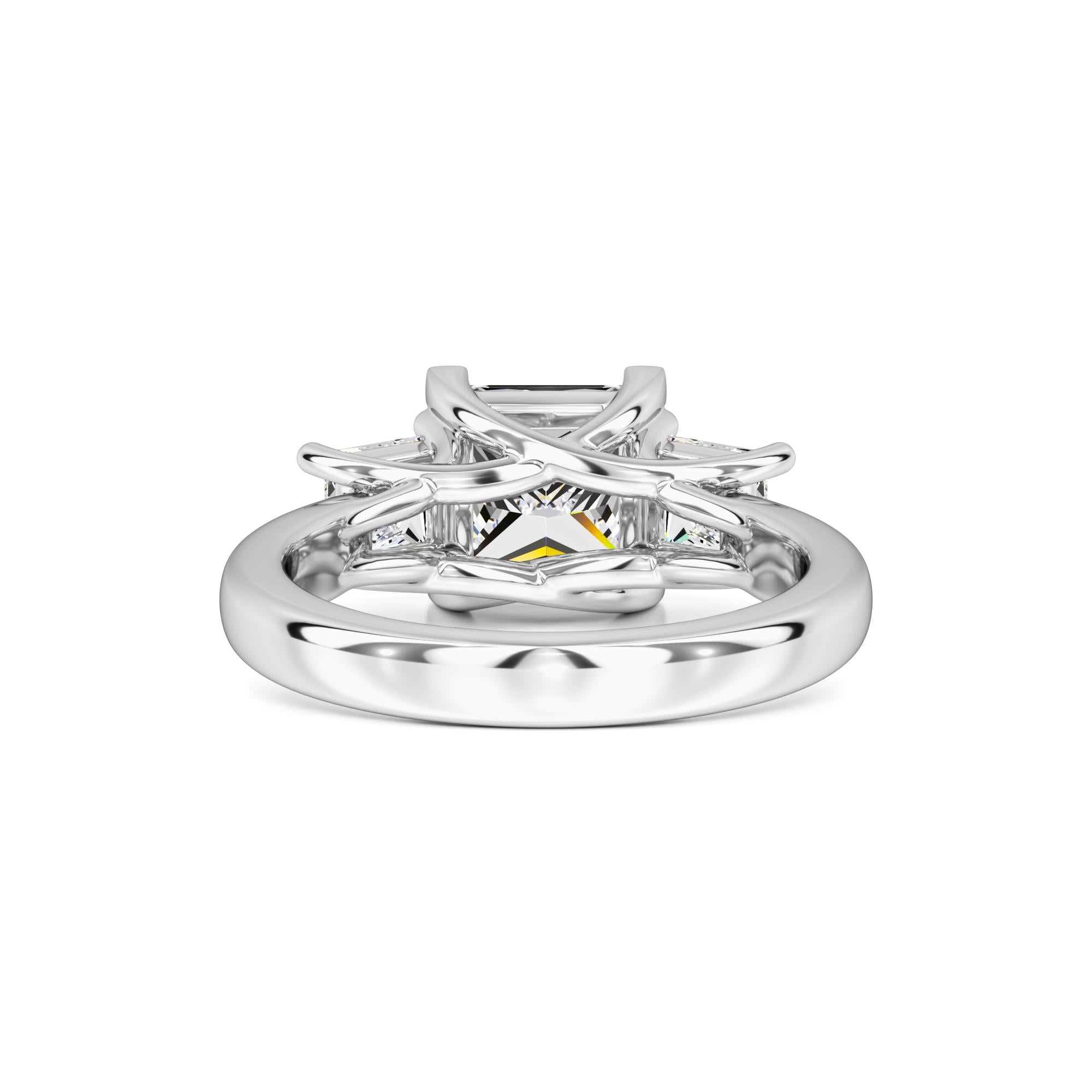 Lara Moissanite & Lab Grown Diamond Ring | White Gold | 3
