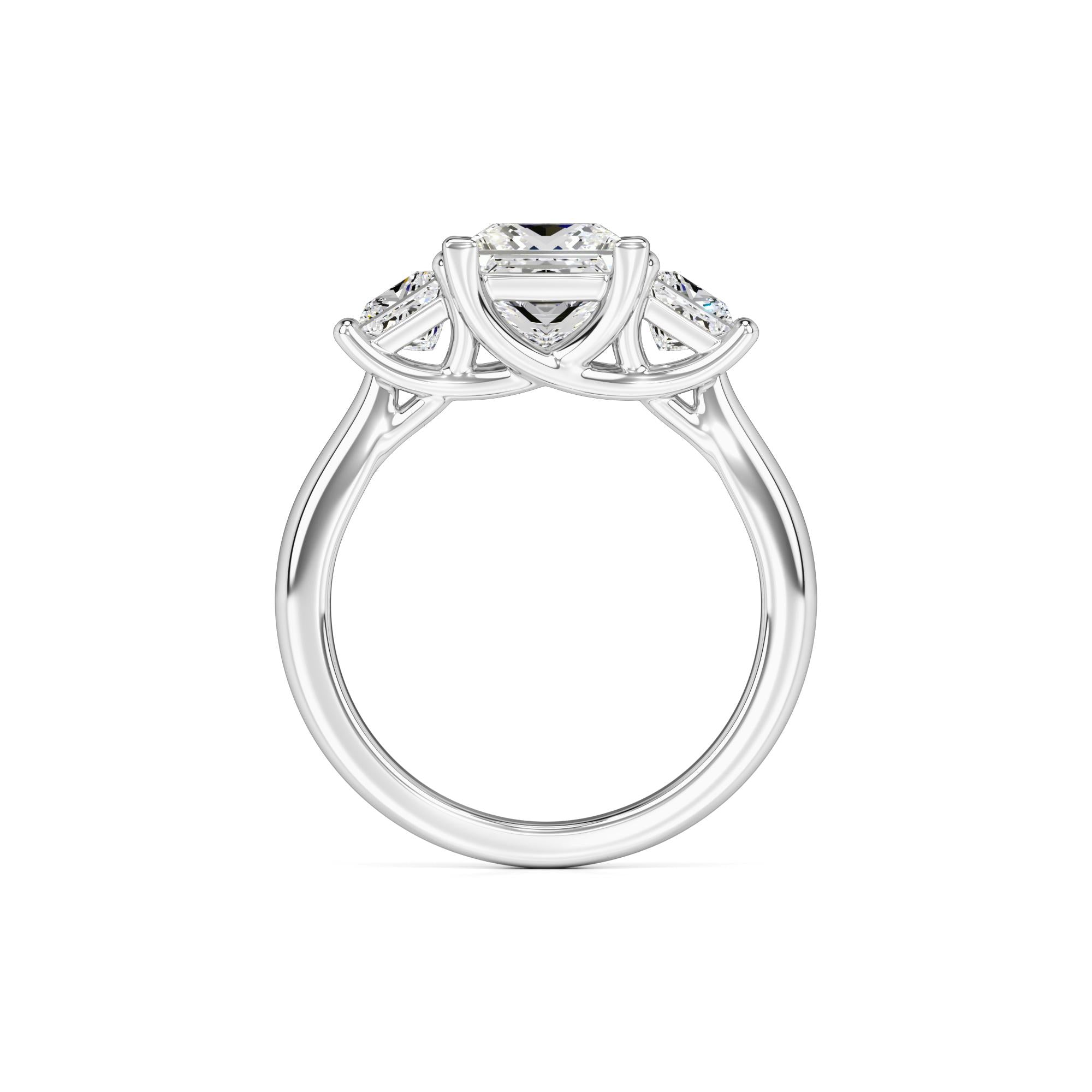 Lara Moissanite & Lab Grown Diamond Ring | White Gold | 4