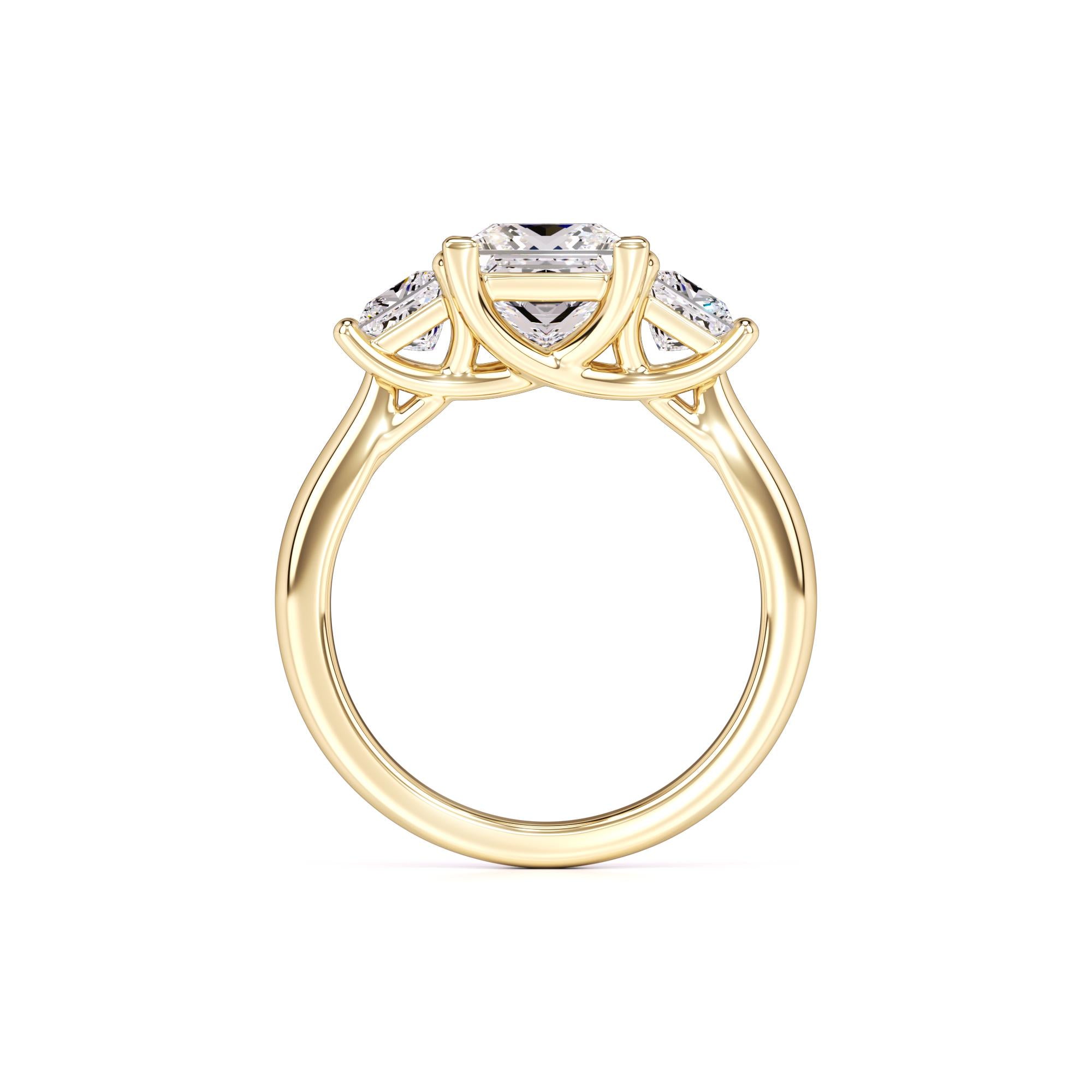 Lara Moissanite & Lab Grown Diamond Ring | Yellow Gold | 4