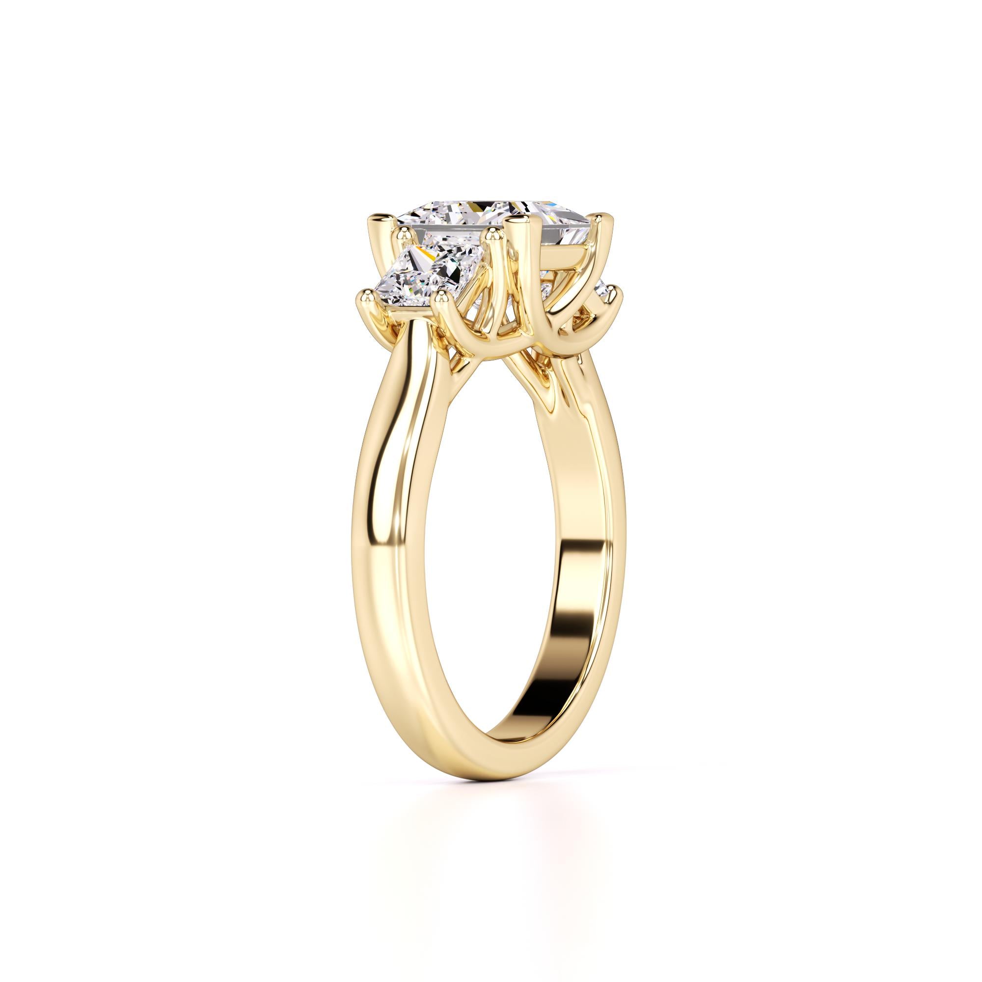 Lara Lab Grown Diamond Ring | Yellow Gold | 3