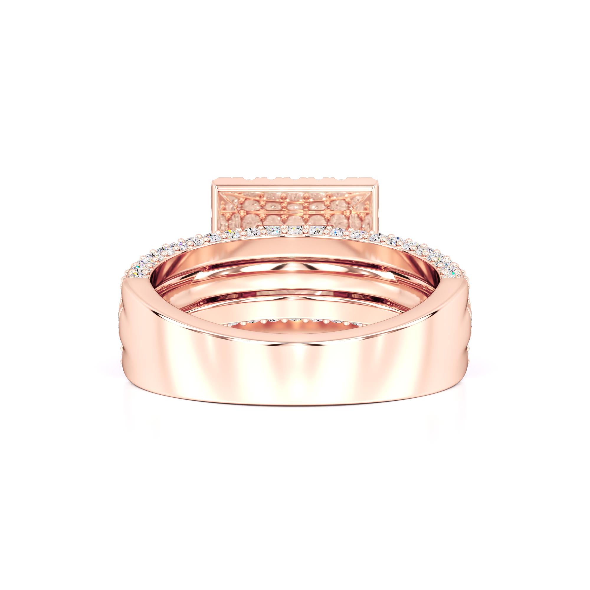 Ella Moissanite & Lab Grown Diamond Ring | Rose Gold | 3