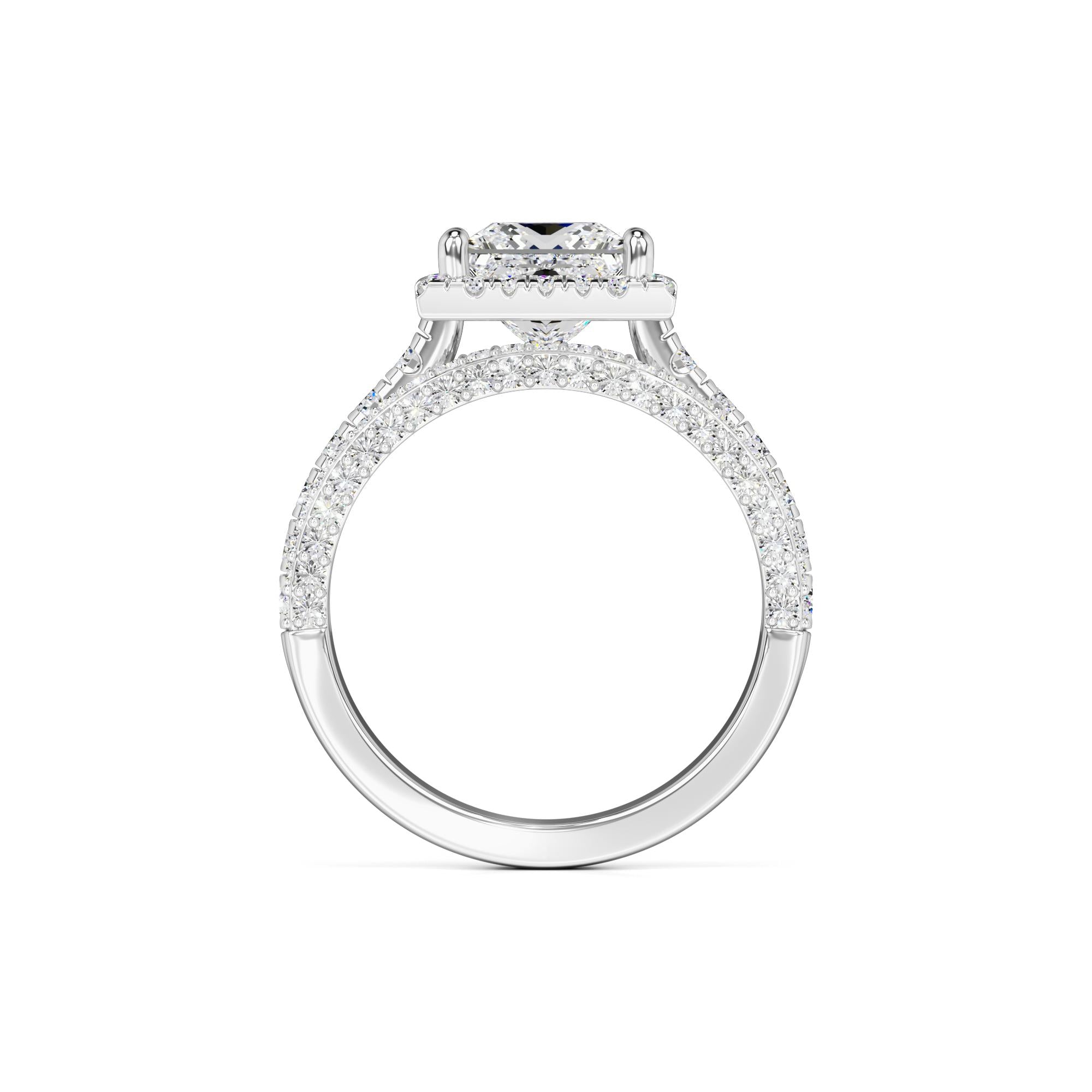Ella Moissanite & Lab Grown Diamond Ring | White Gold | 4