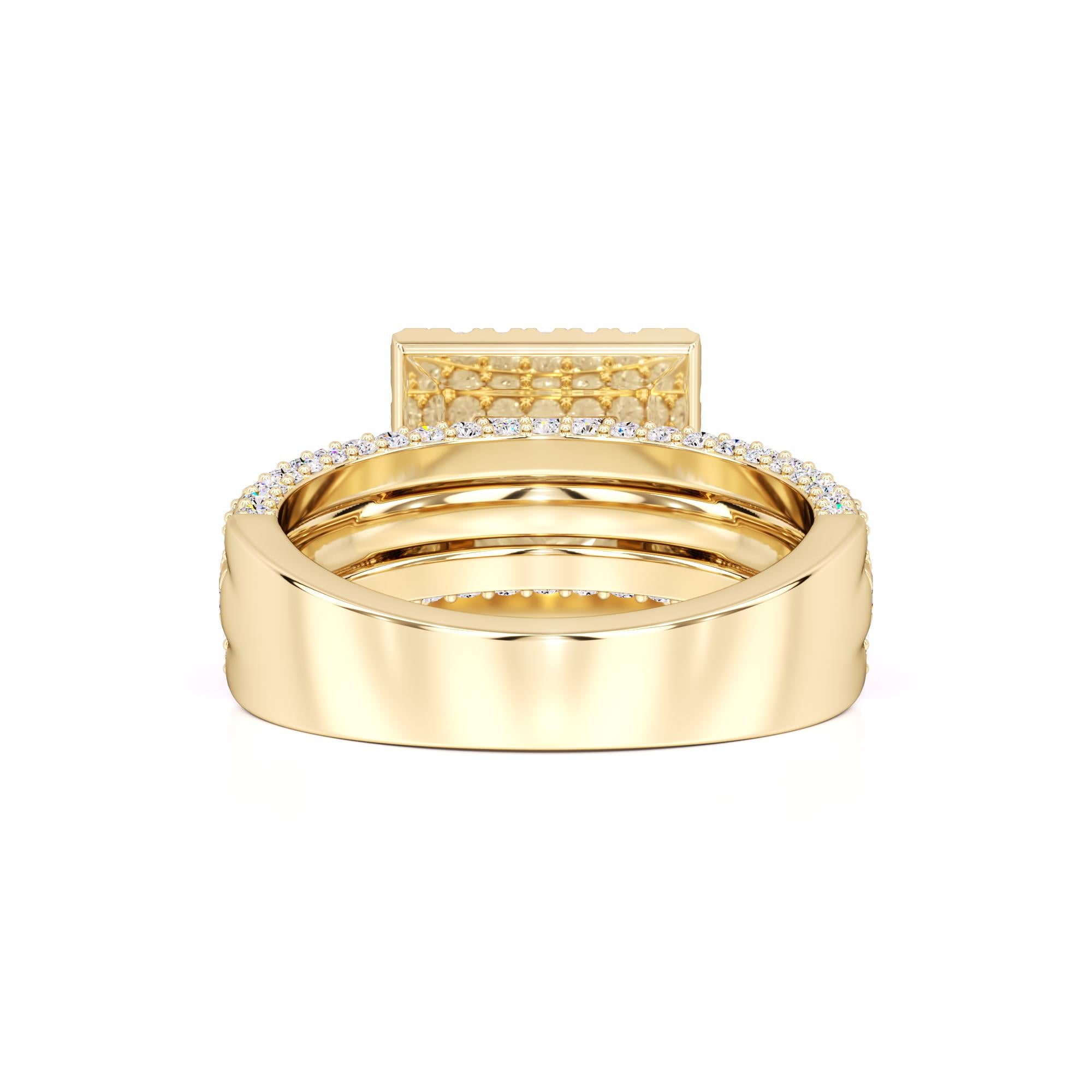 Ella Moissanite & Lab Grown Diamond Ring | Yellow Gold | 3