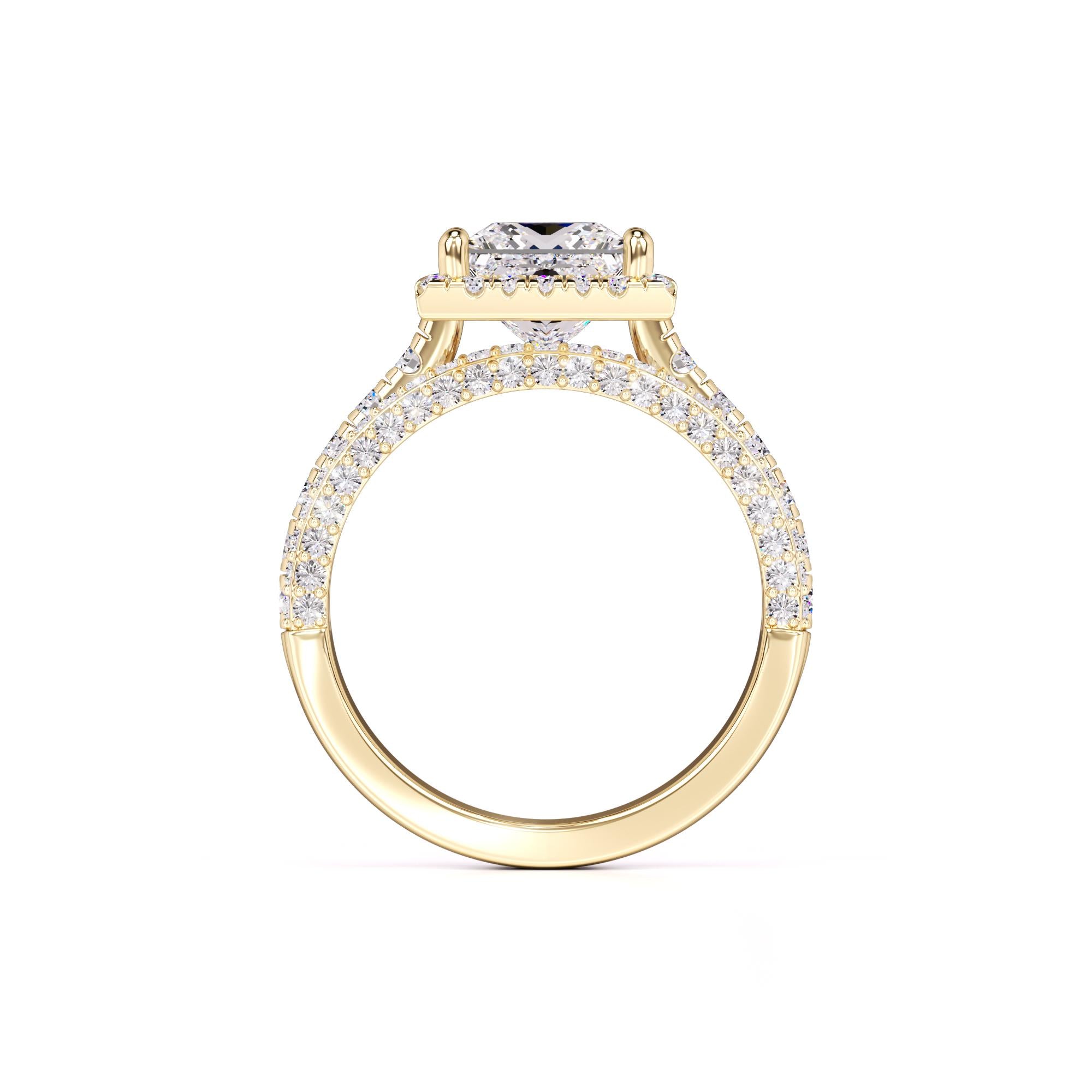 Ella Moissanite & Lab Grown Diamond Ring | Yellow Gold | 4