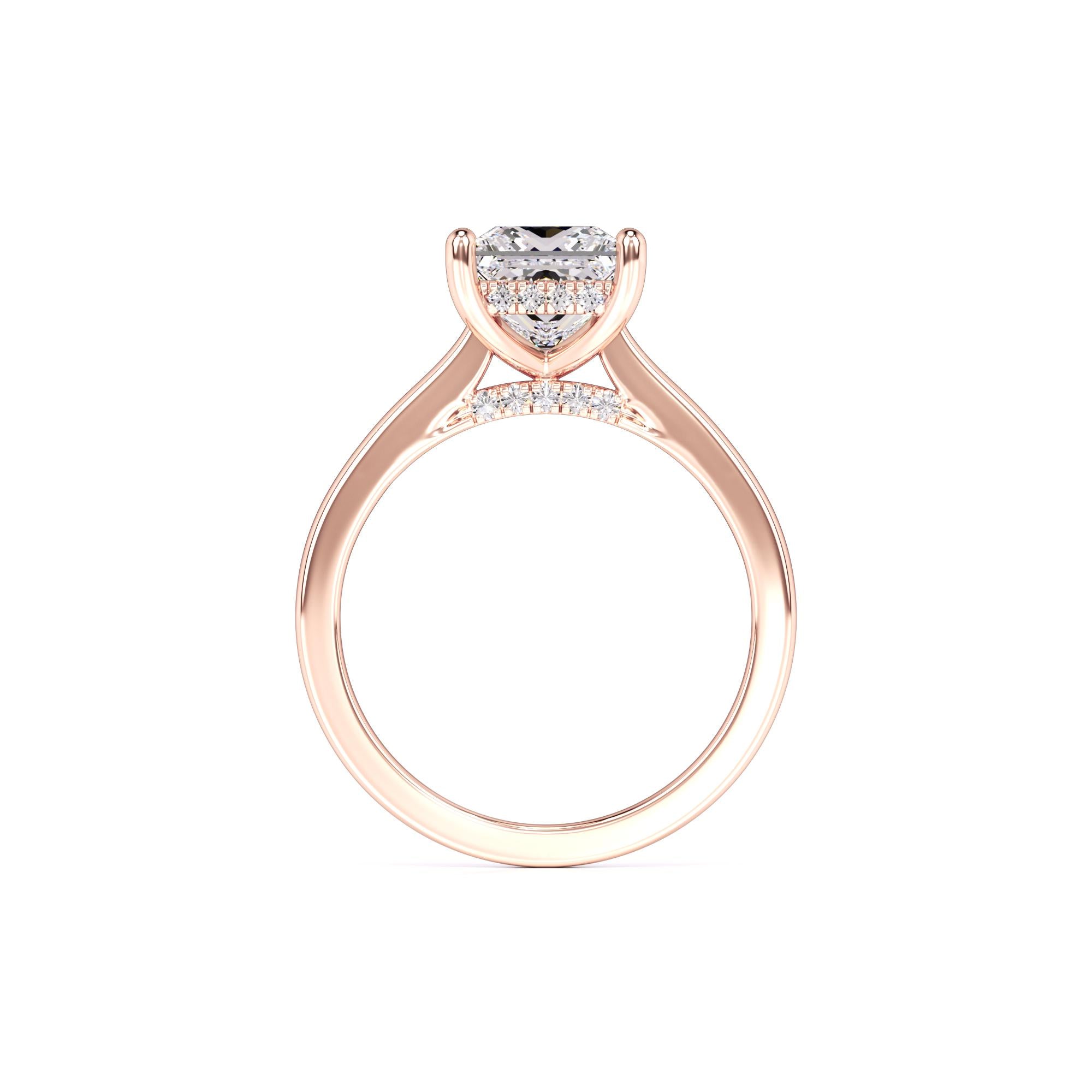 Ava Moissanite & Lab Grown Diamond Ring | Rose Gold | 4