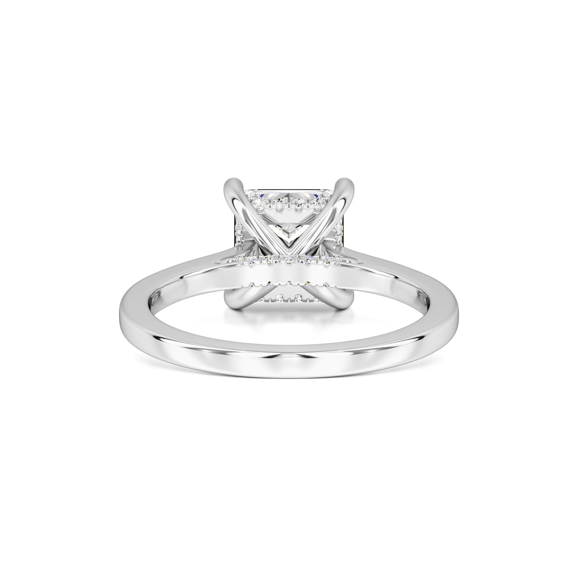 Ava Moissanite & Lab Grown Diamond Ring | White Gold | 3