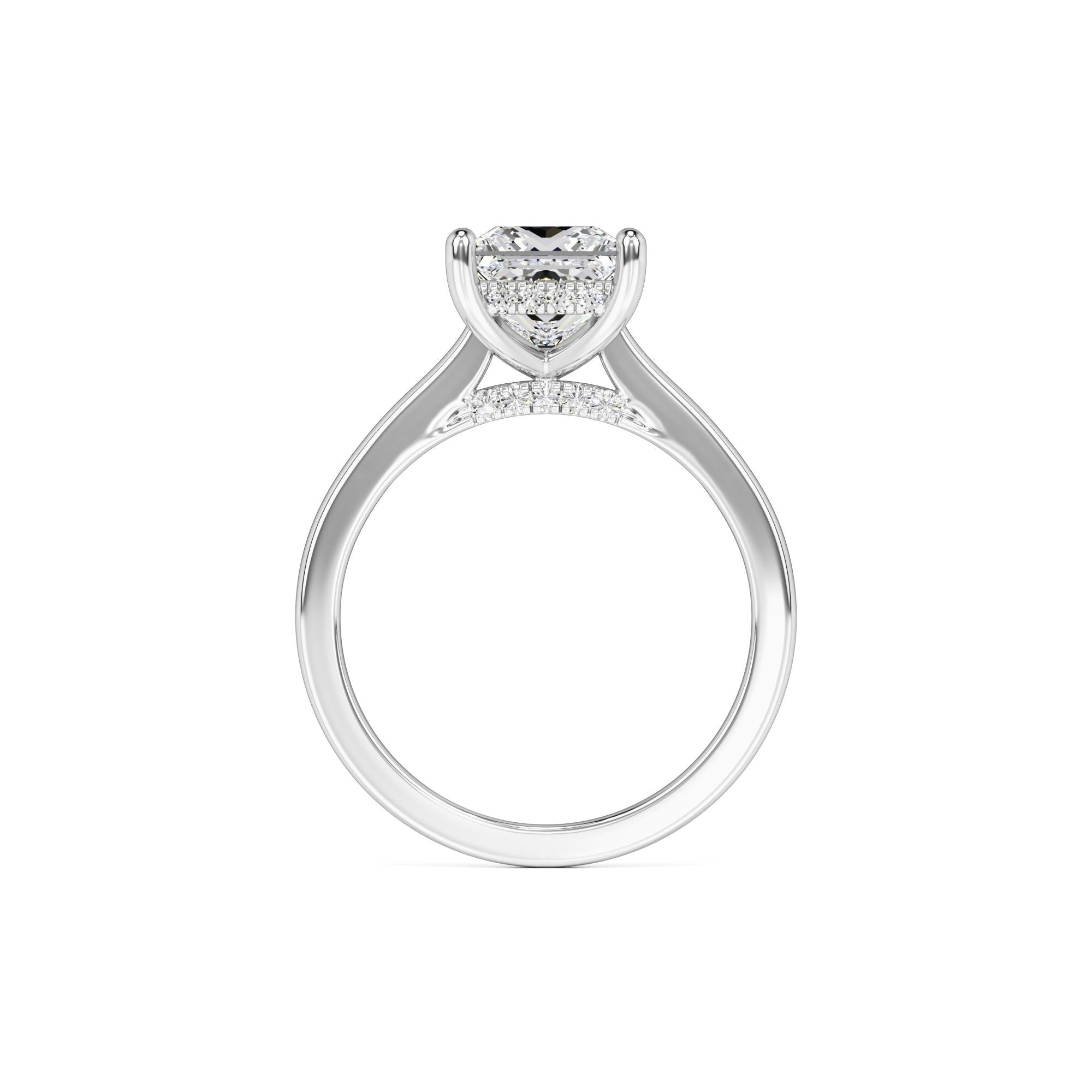Ava Moissanite & Lab Grown Diamond Ring | White Gold | 4