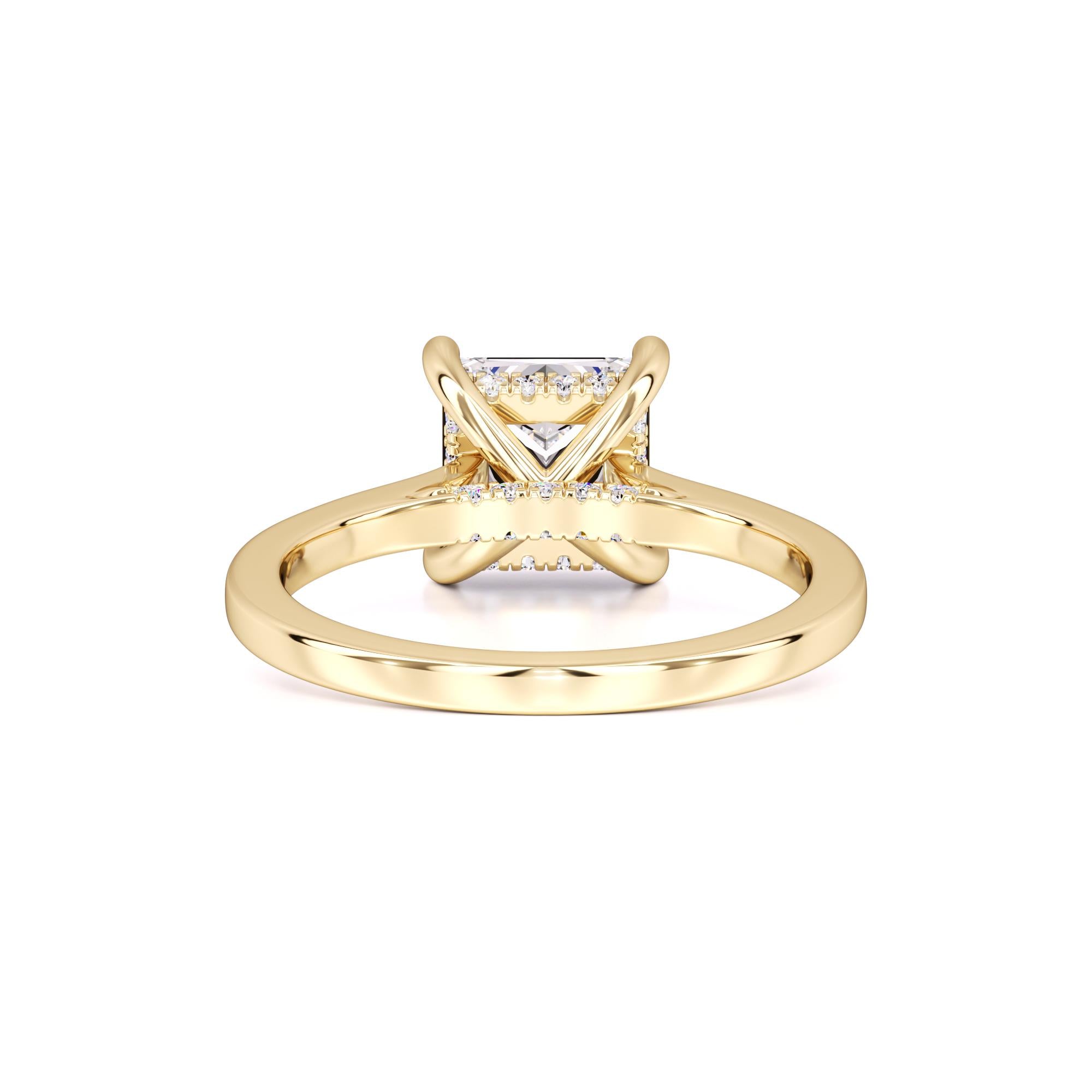 Ava Moissanite & Lab Grown Diamond Ring | Yellow Gold | 3