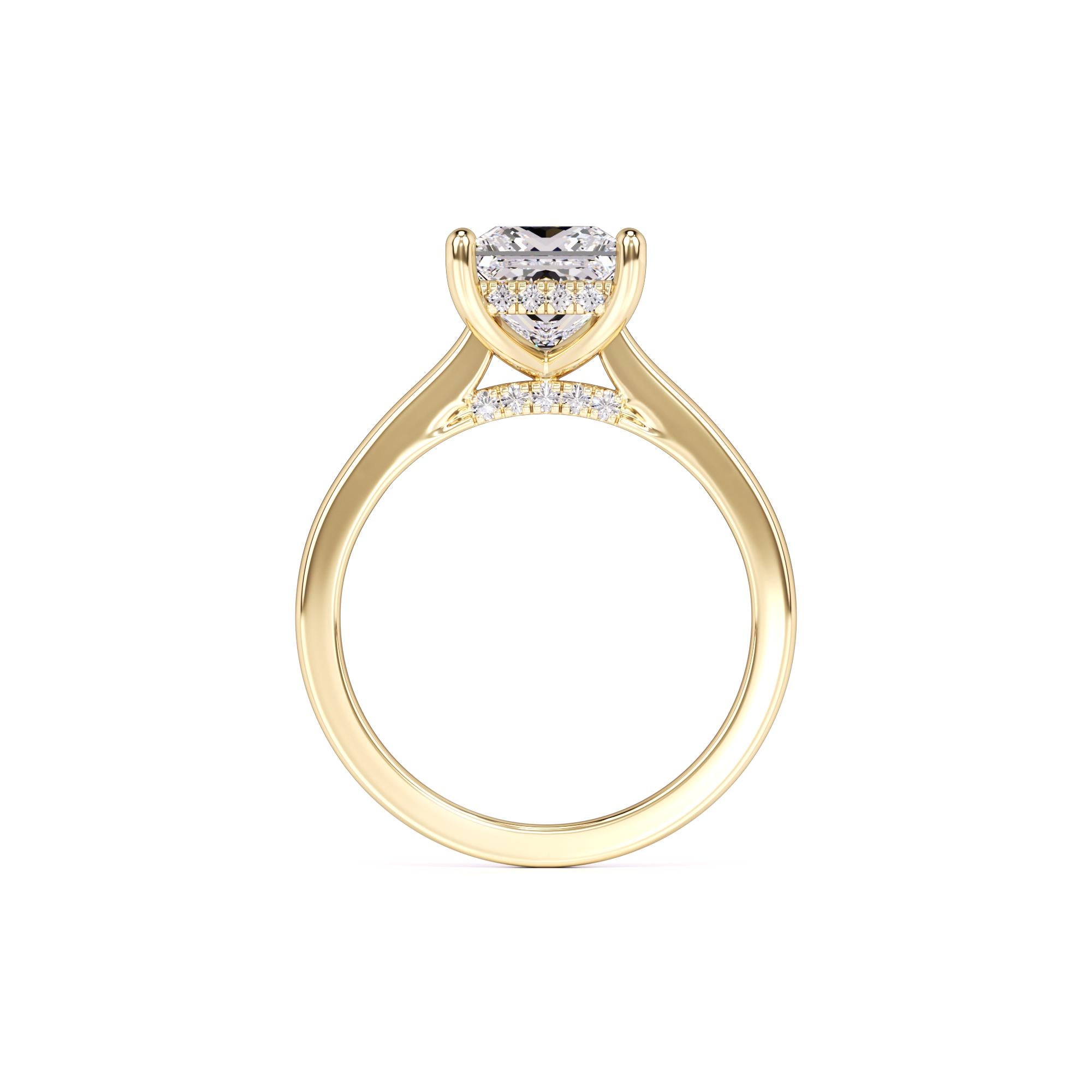 Ava Moissanite & Lab Grown Diamond Ring | Yellow Gold | 4