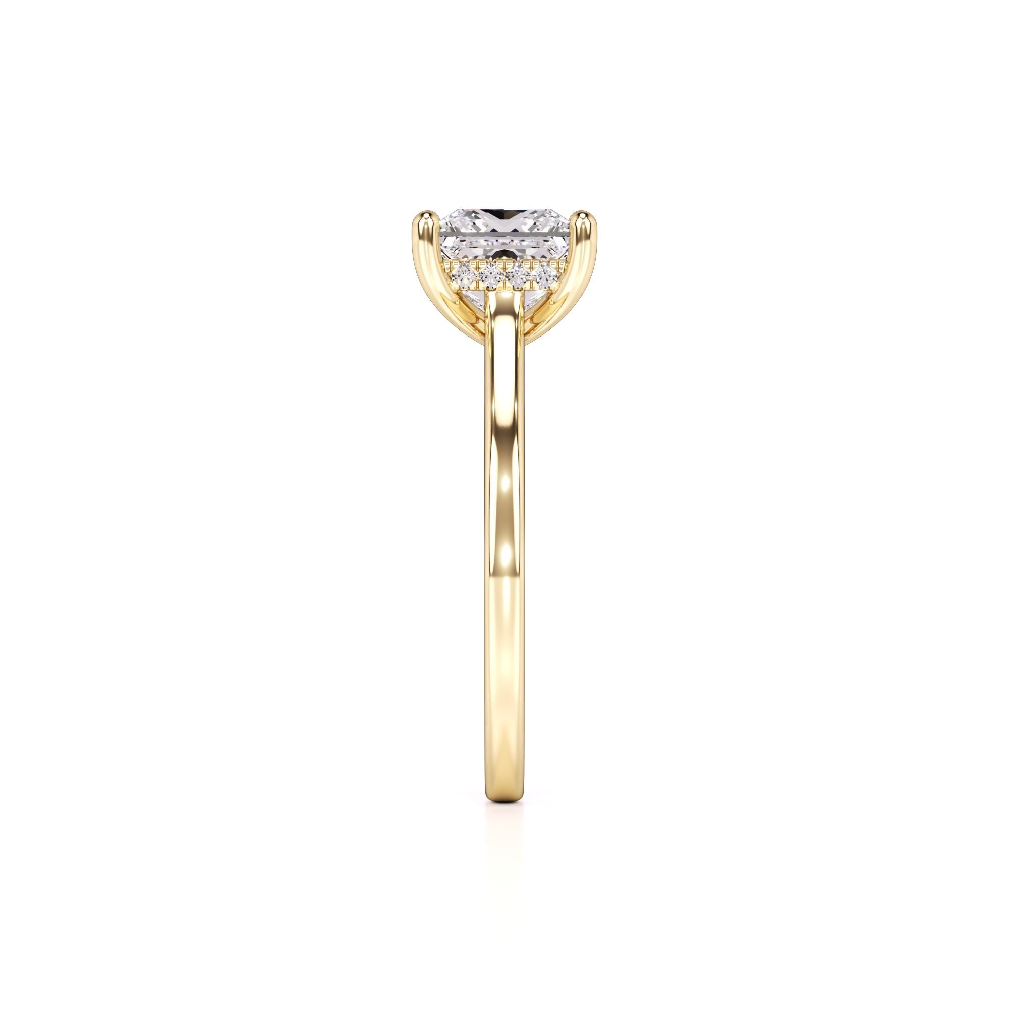 Ava Lab Grown Diamond Ring | Yellow Gold | 4