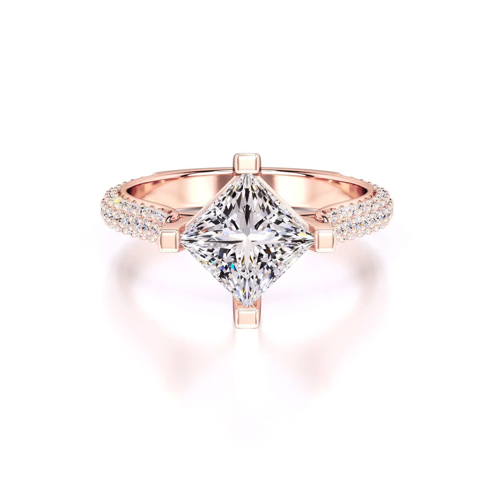 Lucia Lab Grown Diamond Ring | Rose Gold | 1