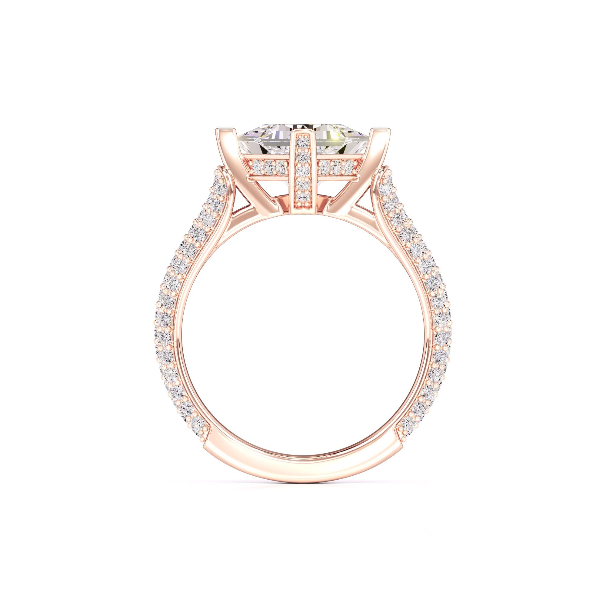 Lucia Moissanite & Lab Grown Diamond Ring | Rose Gold | 4