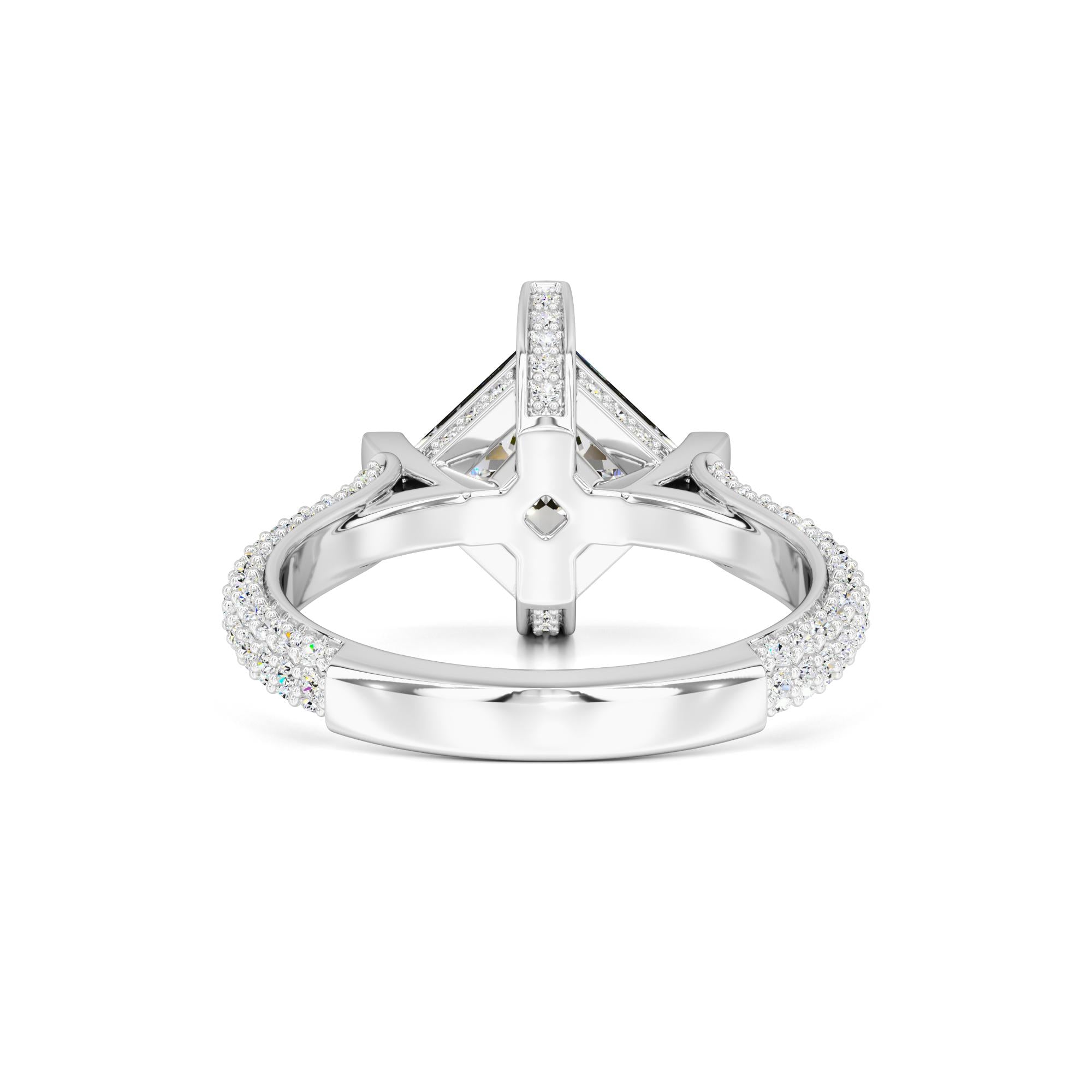 Lucia Moissanite & Lab Grown Diamond Ring | White Gold | 3