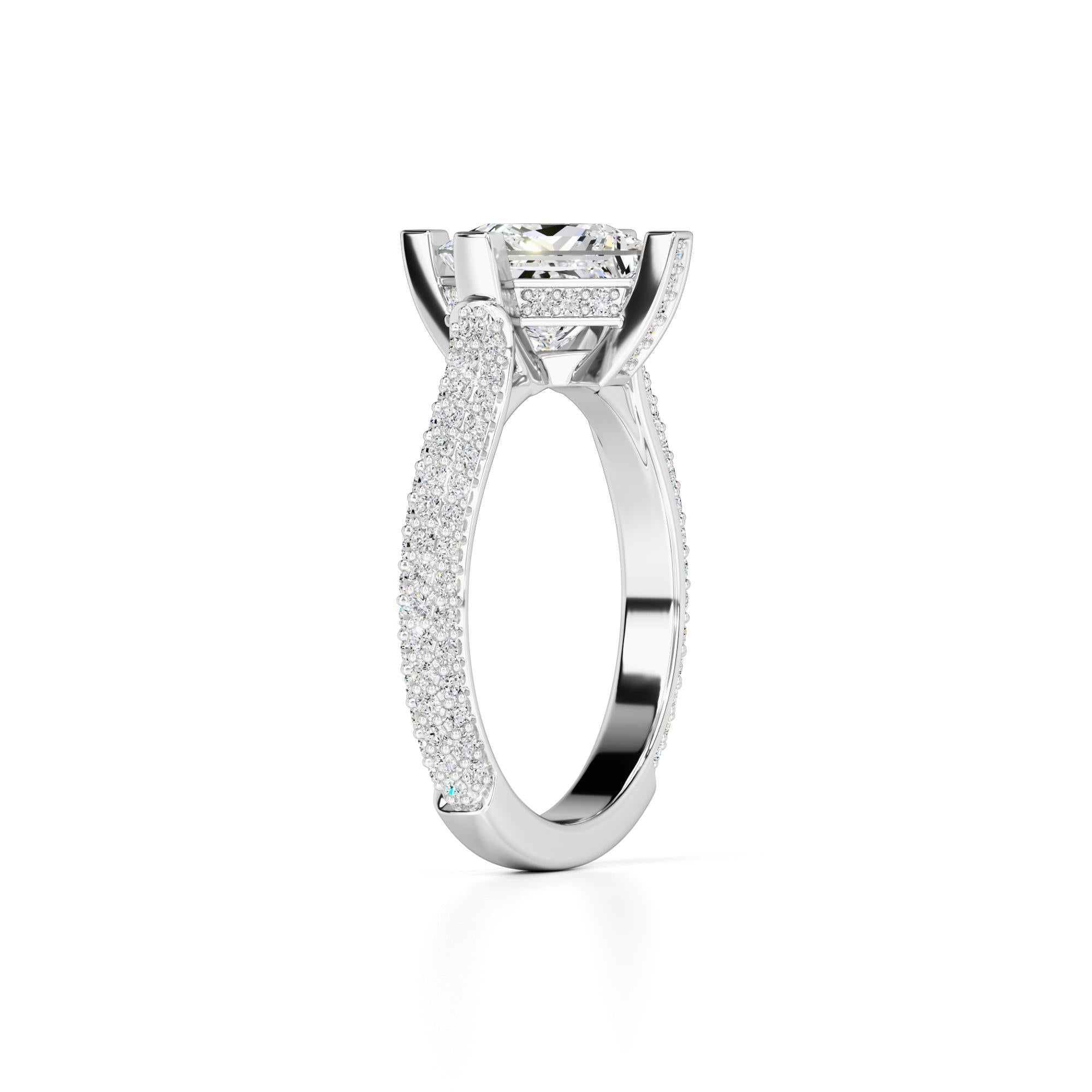 Lucia Lab Grown Diamond Ring | White Gold | 3