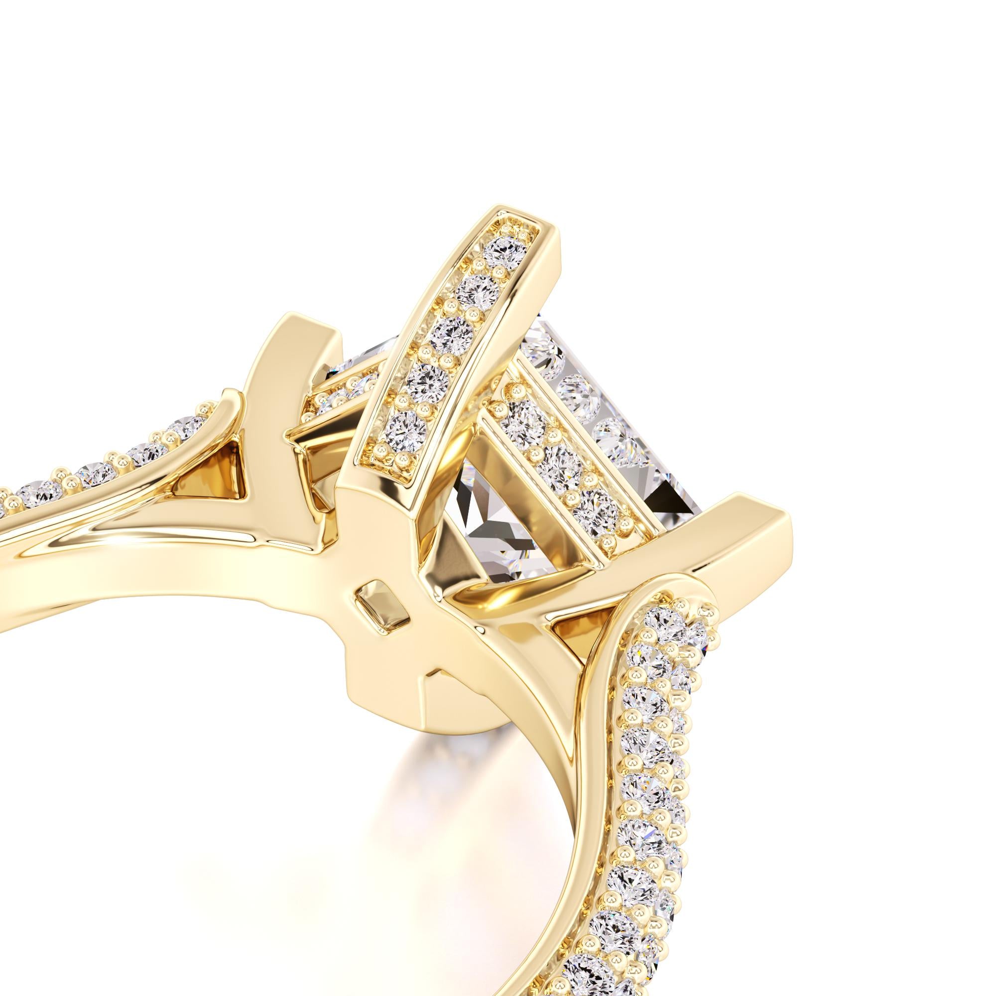 Lucia Lab Grown Diamond Ring | Yellow Gold | 2