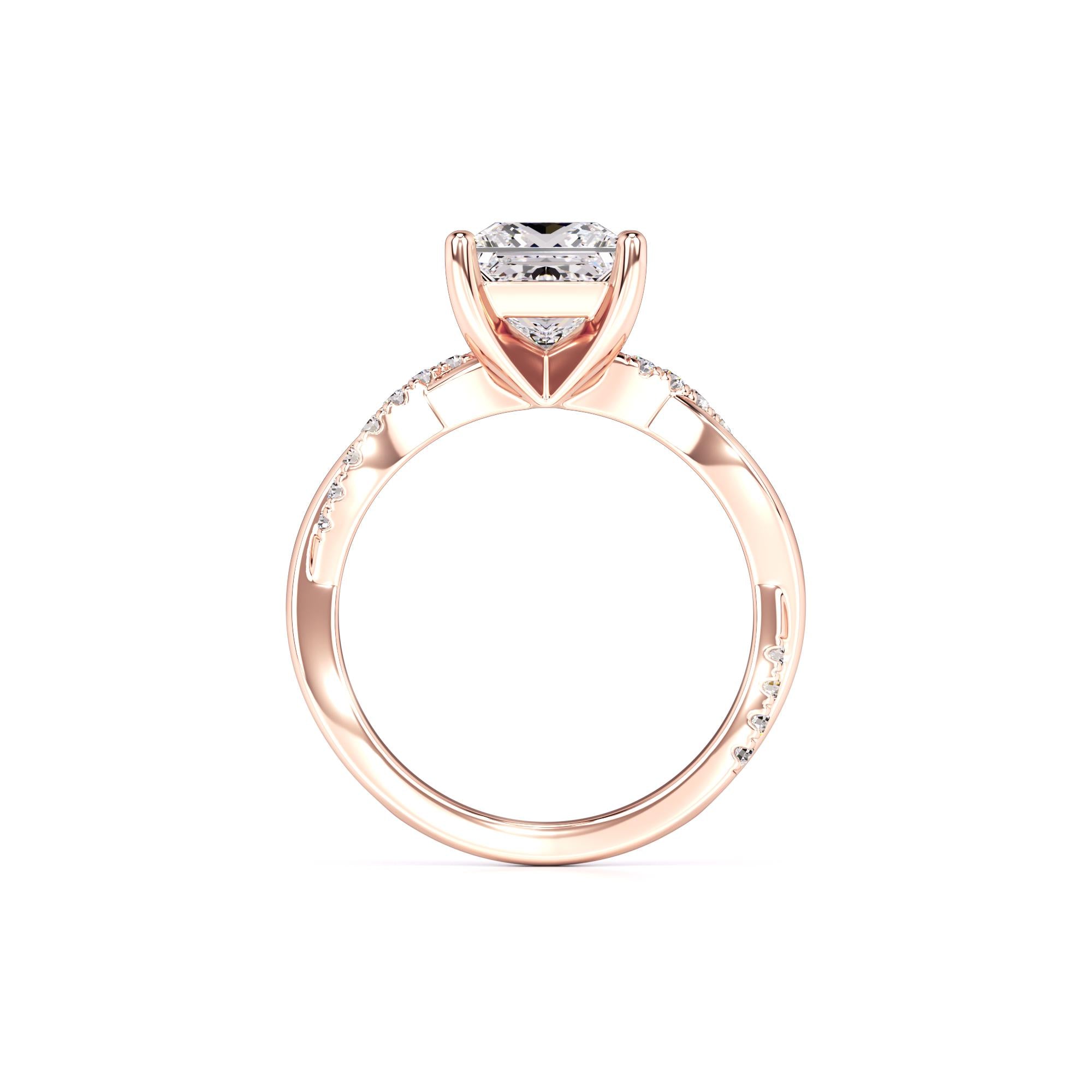 Tanya Moissanite & Lab Grown Diamond Ring | Rose Gold | 4