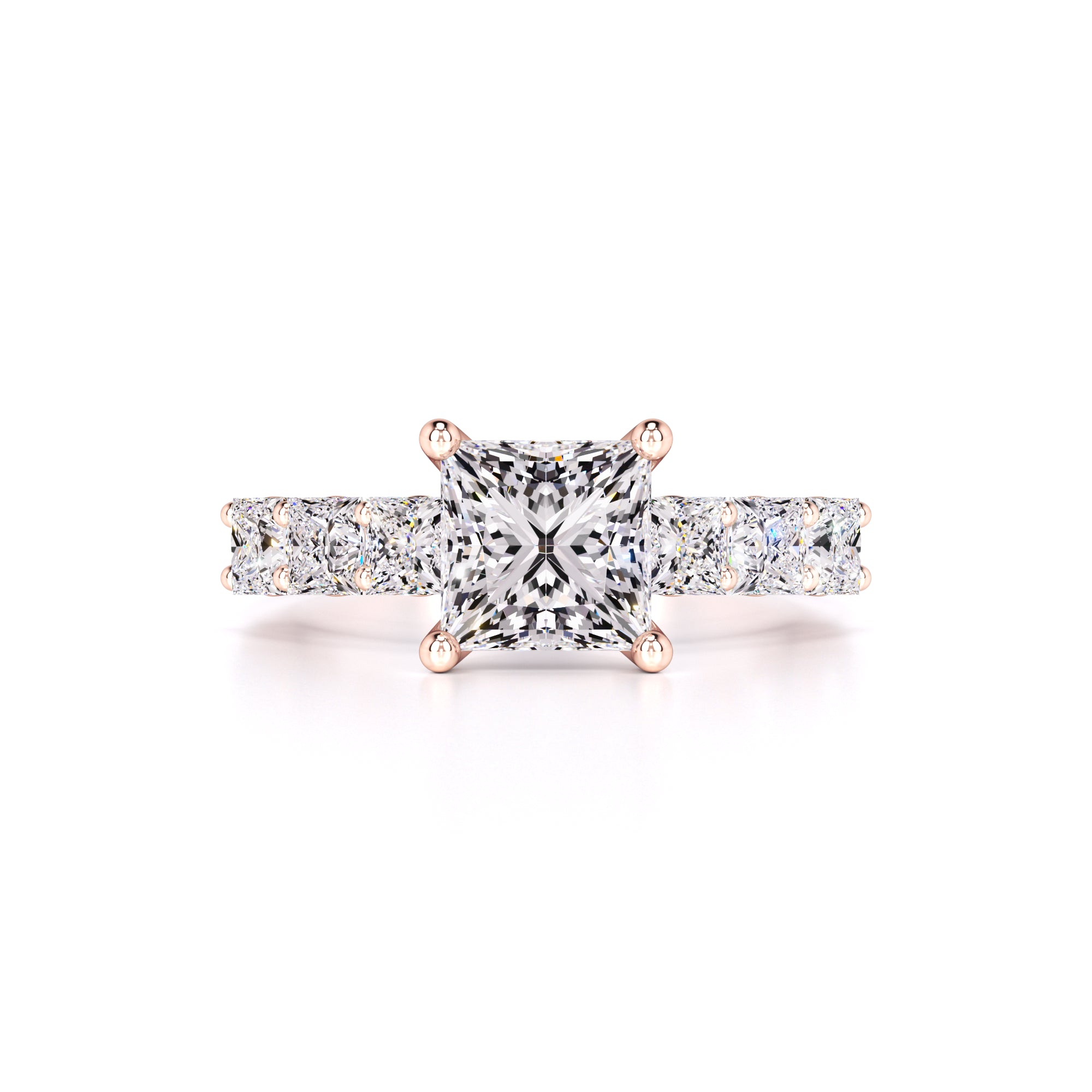 Jolie Moissanite & Lab Grown Diamond Ring | Rose Gold | 1