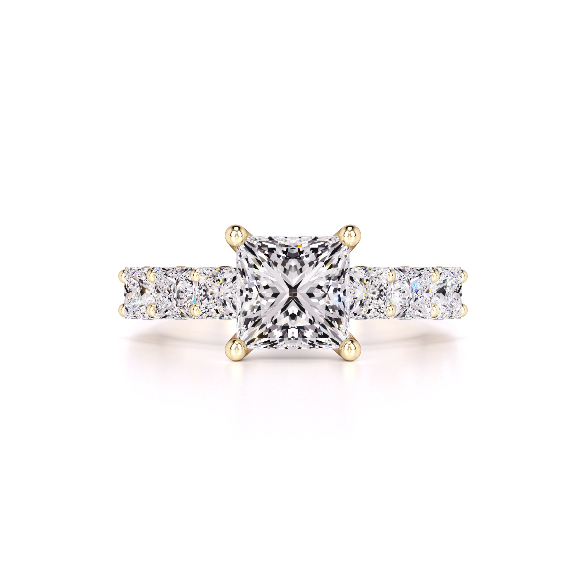 Jolie Moissanite & Lab Grown Diamond Ring | Yellow Gold | 1