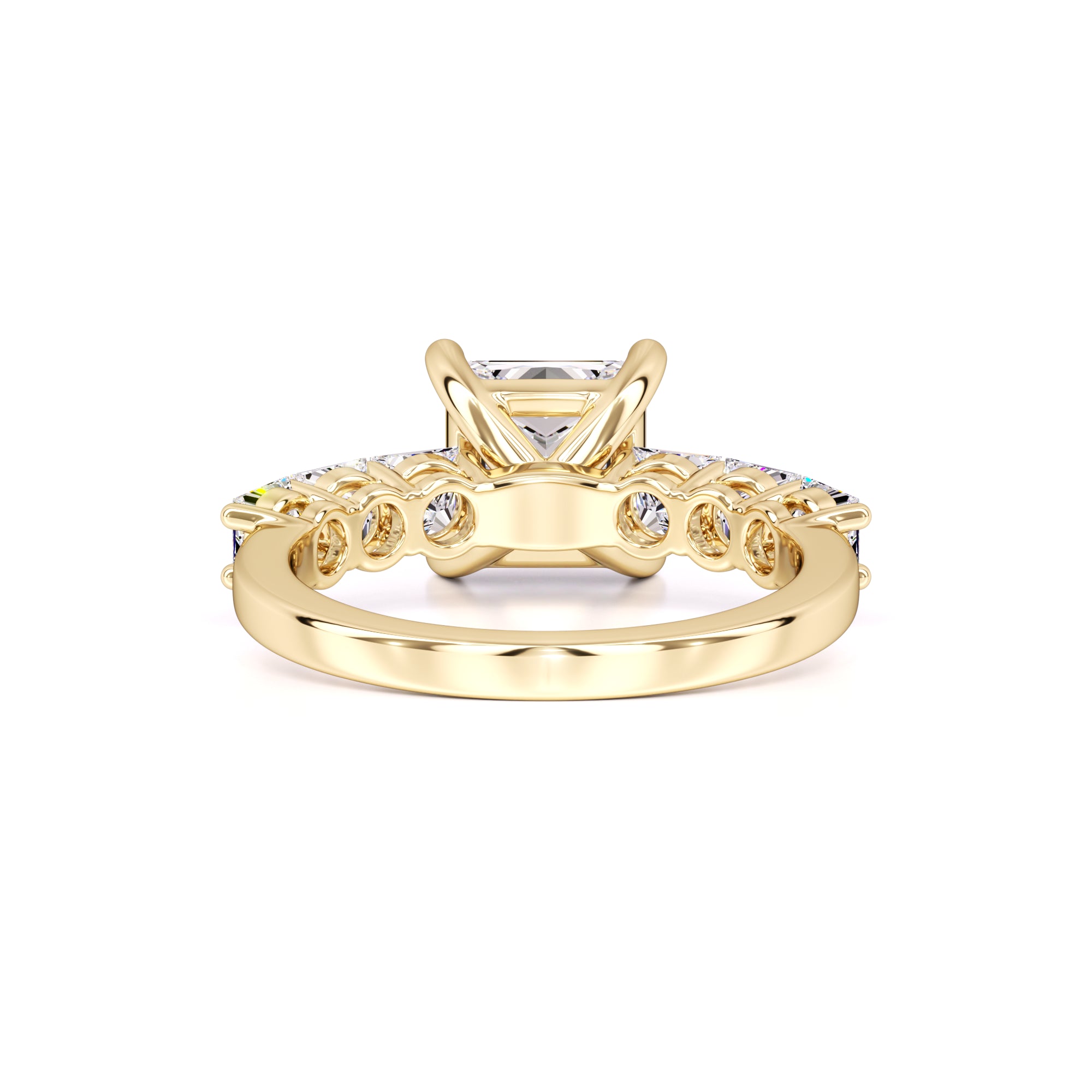 Jolie Moissanite & Lab Grown Diamond Ring | Yellow Gold | 3