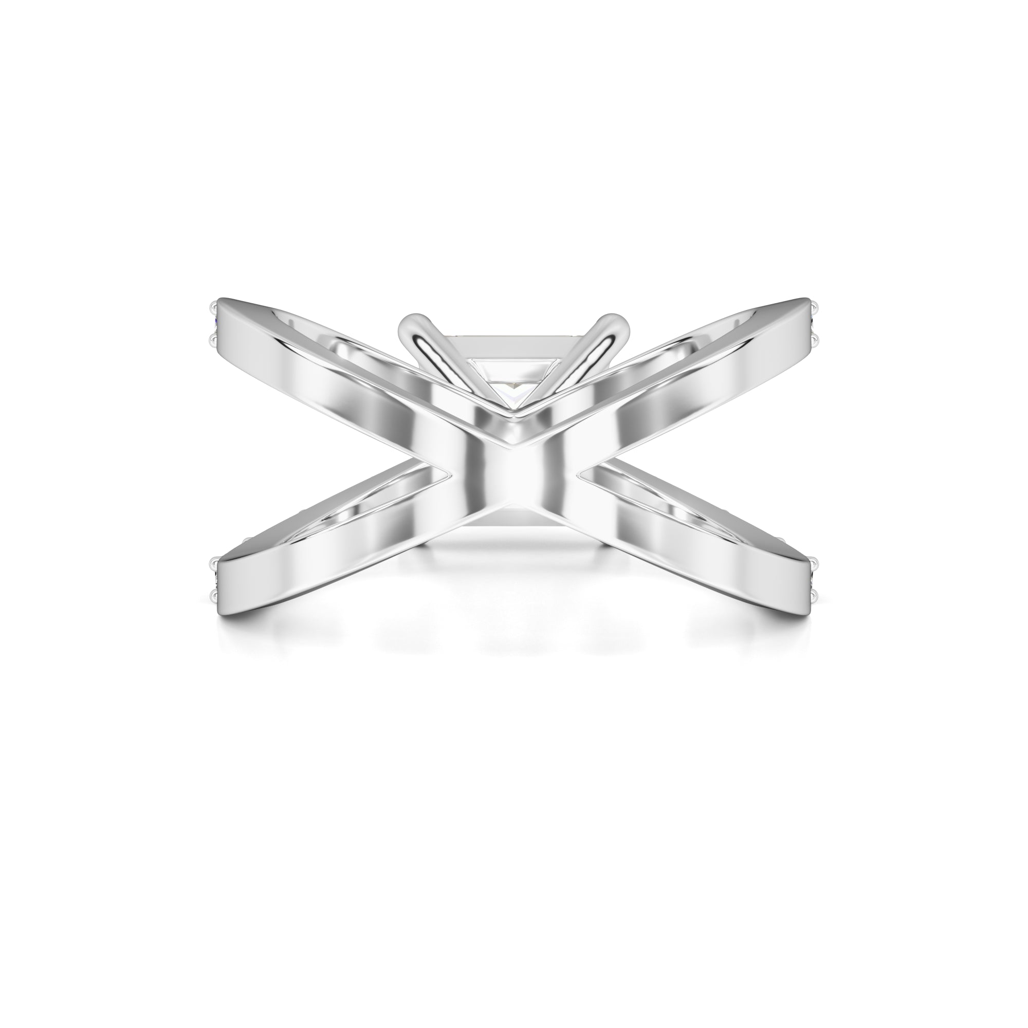 Rosa Moissanite & Lab Grown Diamond Ring | White Gold | 3