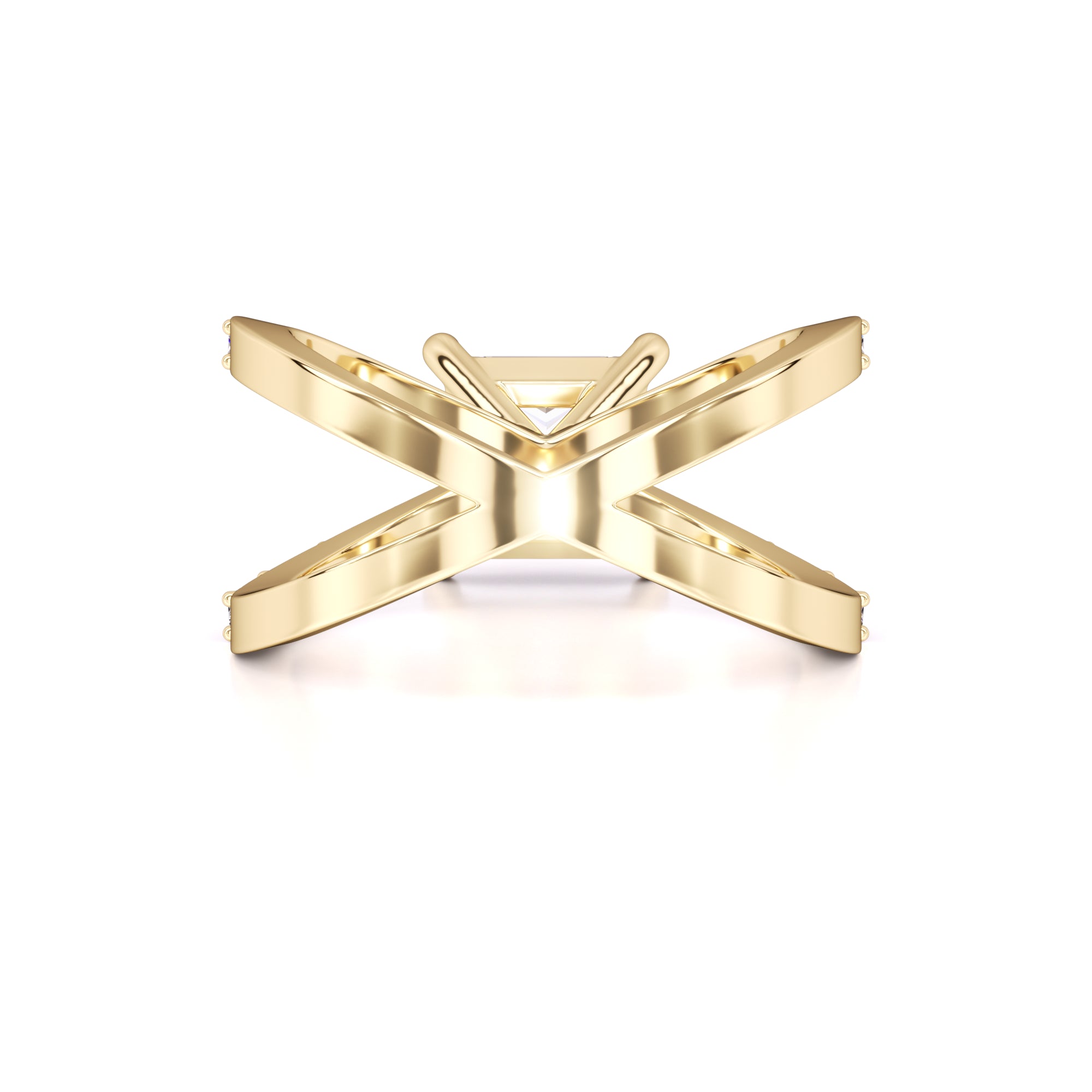 Rosa Moissanite & Lab Grown Diamond Ring | Yellow Gold | 3