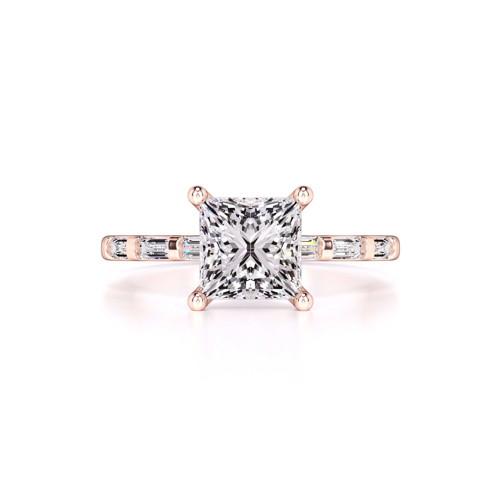 Marlowe Moissanite & Lab Grown Diamond Ring | Rose Gold | 1