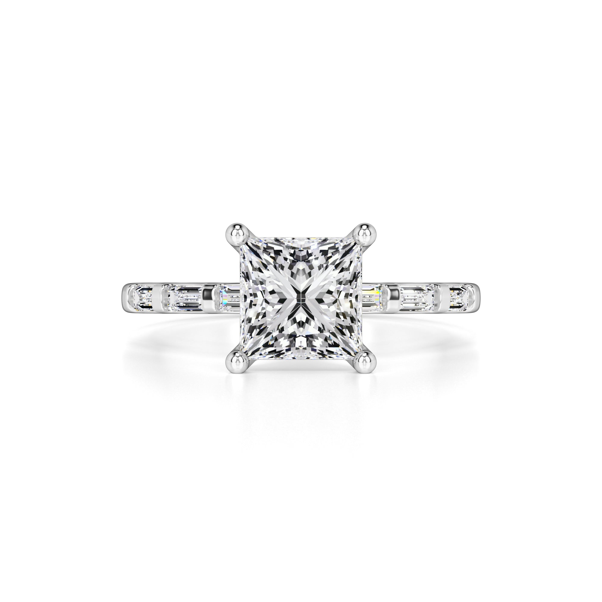 Marlowe Moissanite & Lab Grown Diamond Ring | White Gold | 1
