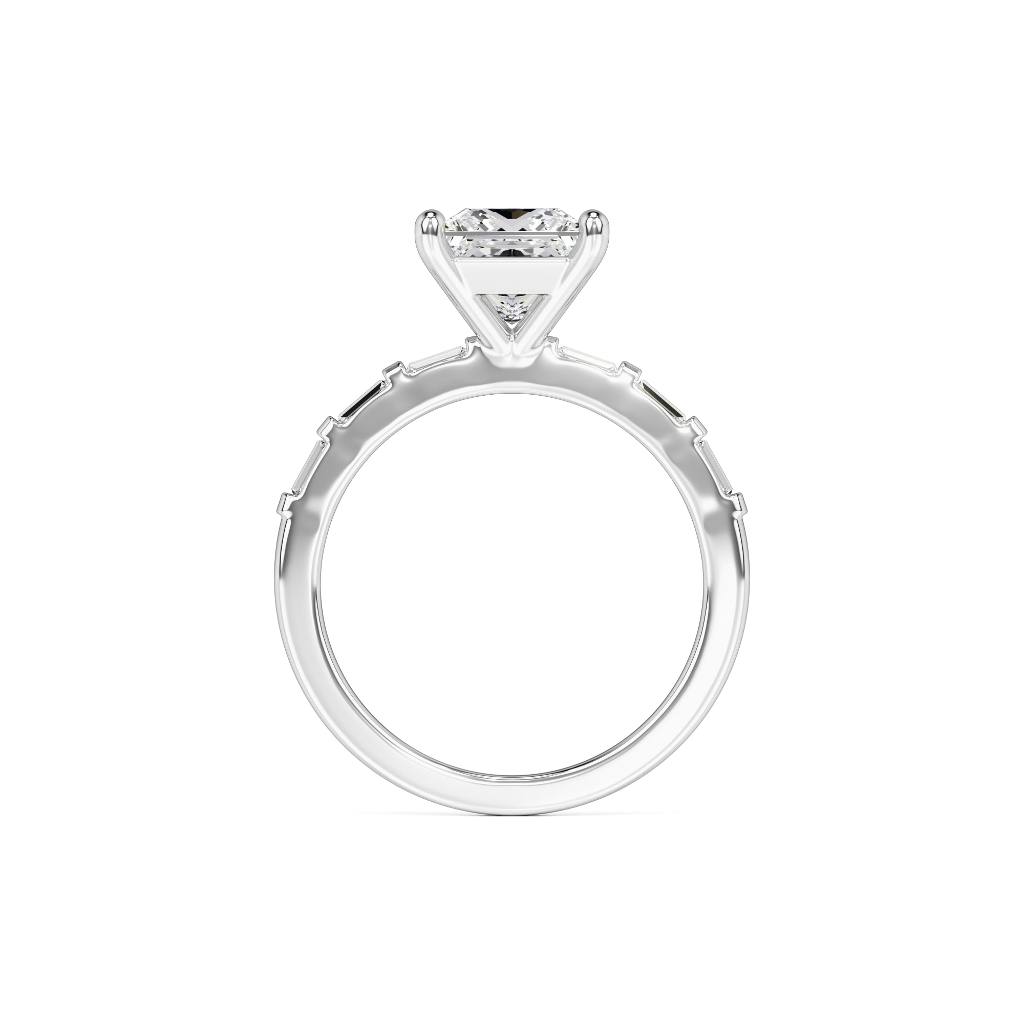Marlowe Moissanite & Lab Grown Diamond Ring | White Gold | 4