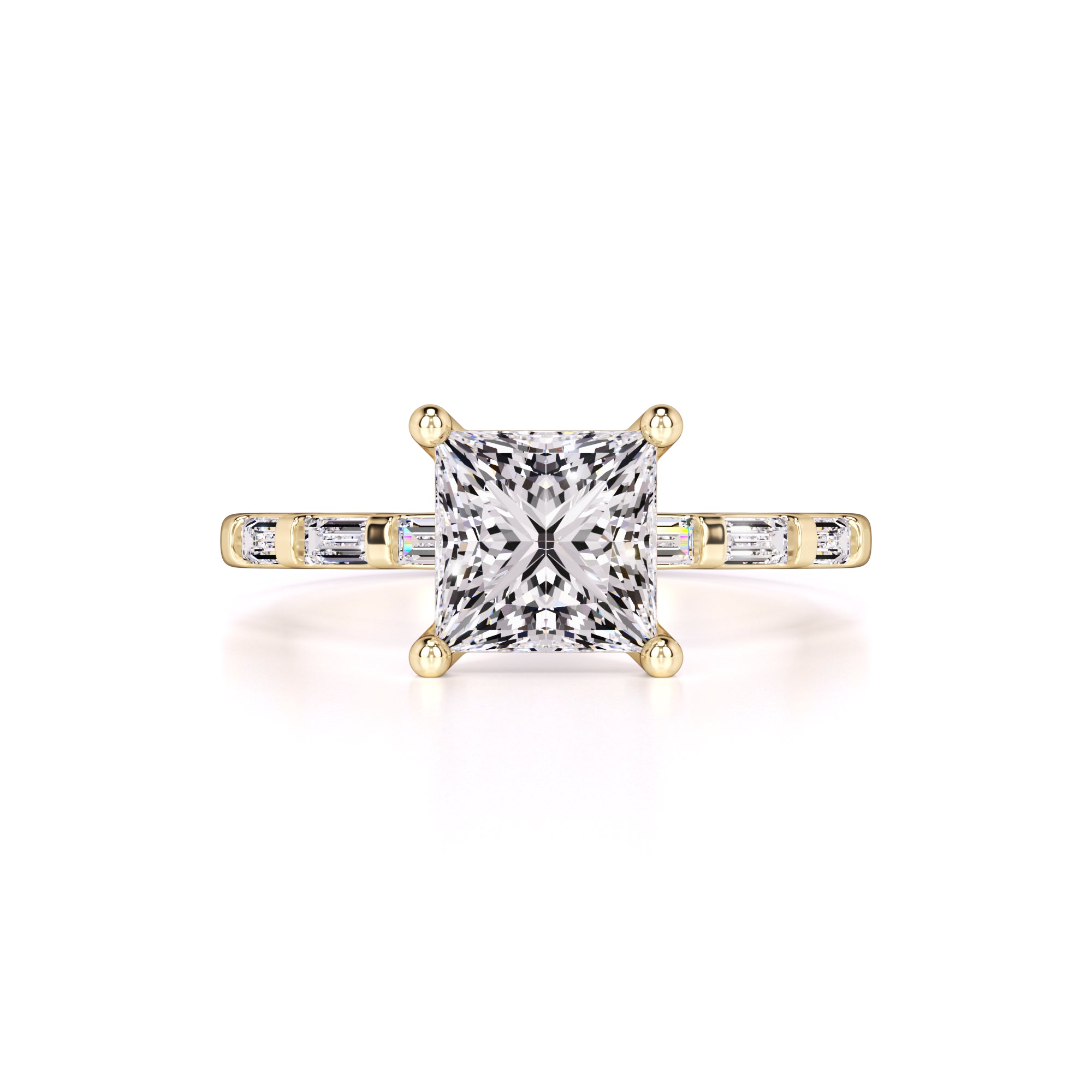 Marlowe Moissanite & Lab Grown Diamond Ring | Yellow Gold | 1