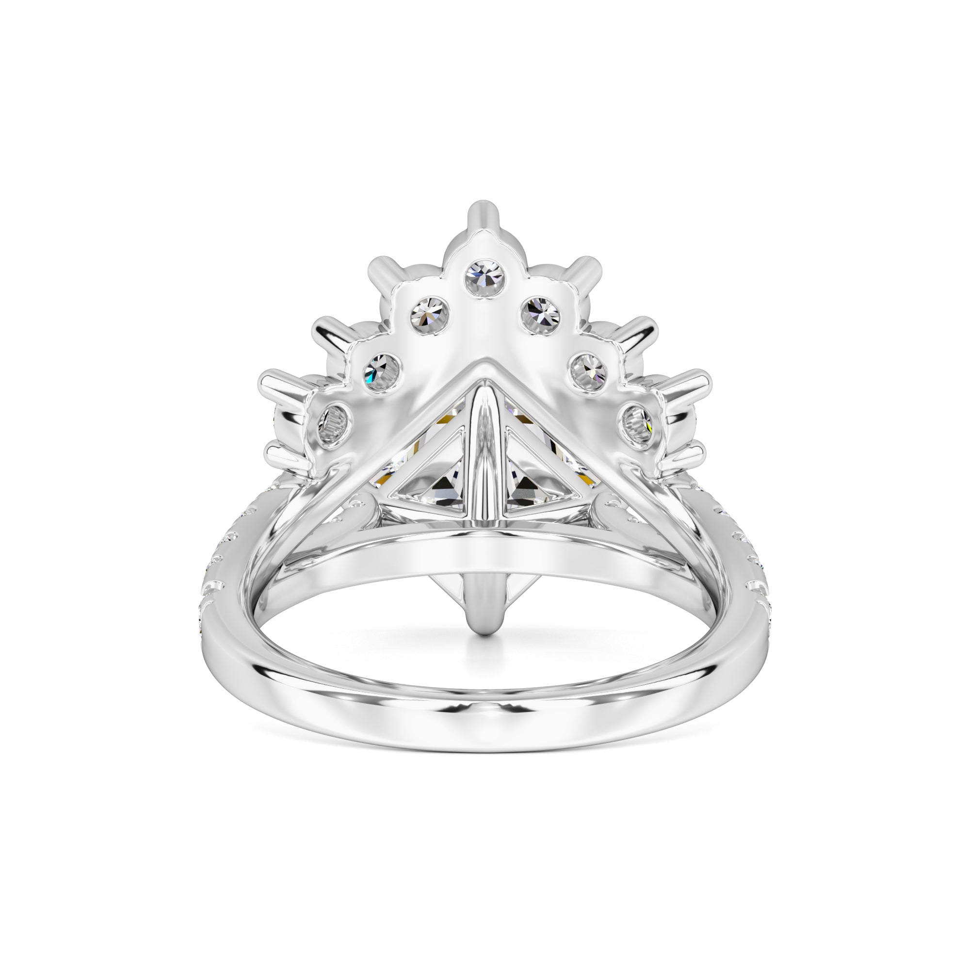 Finley Moissanite & Lab Grown Diamond Ring | White Gold | 3