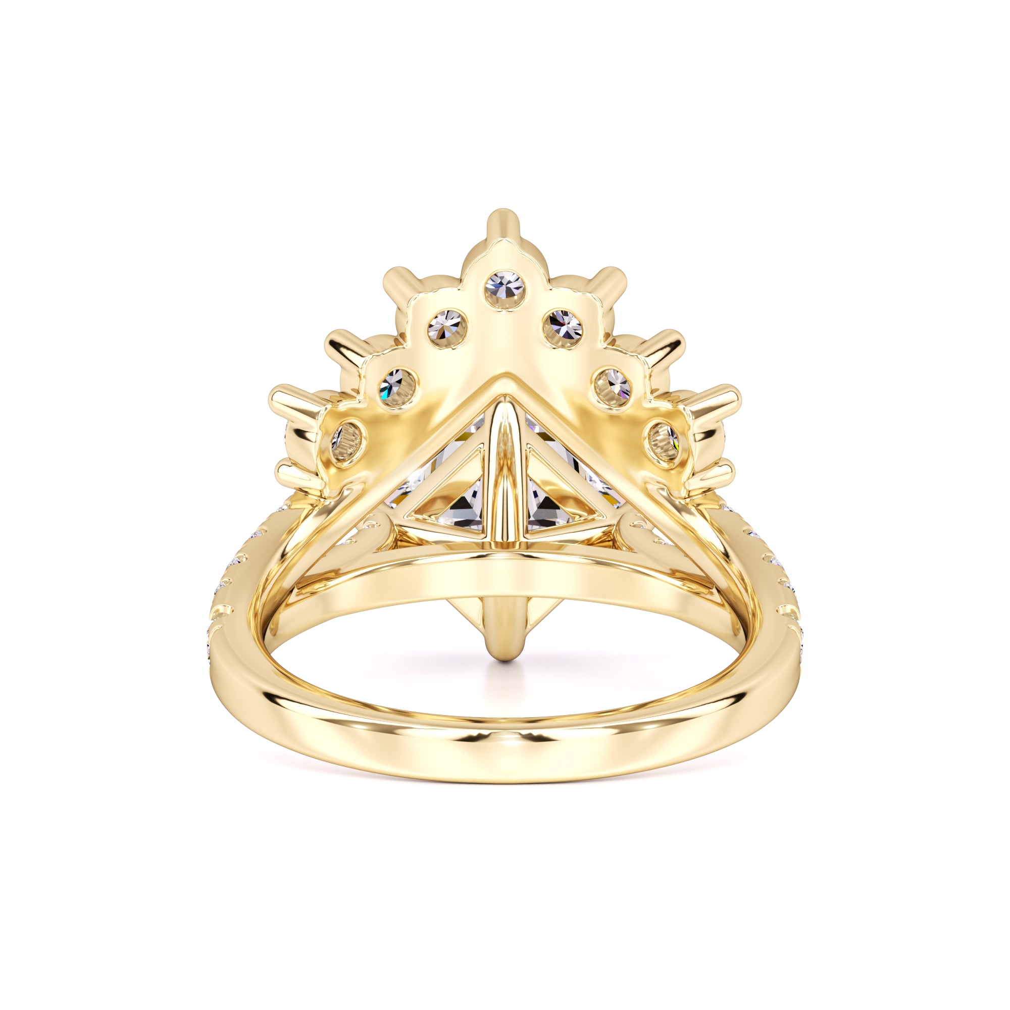 Finley Moissanite & Lab Grown Diamond Ring | Yellow Gold | 3