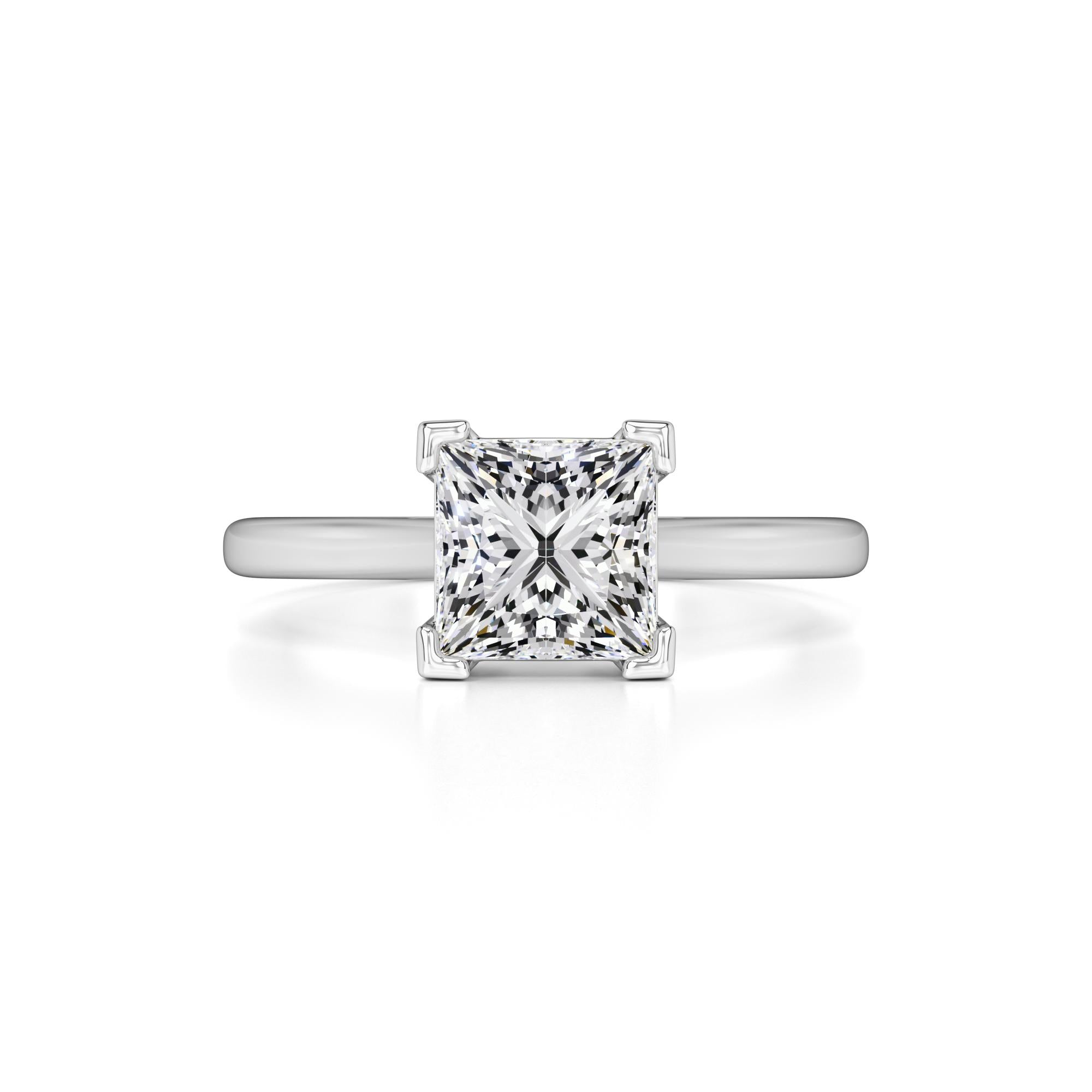 Charlee Moissanite Ring | White Gold | 1